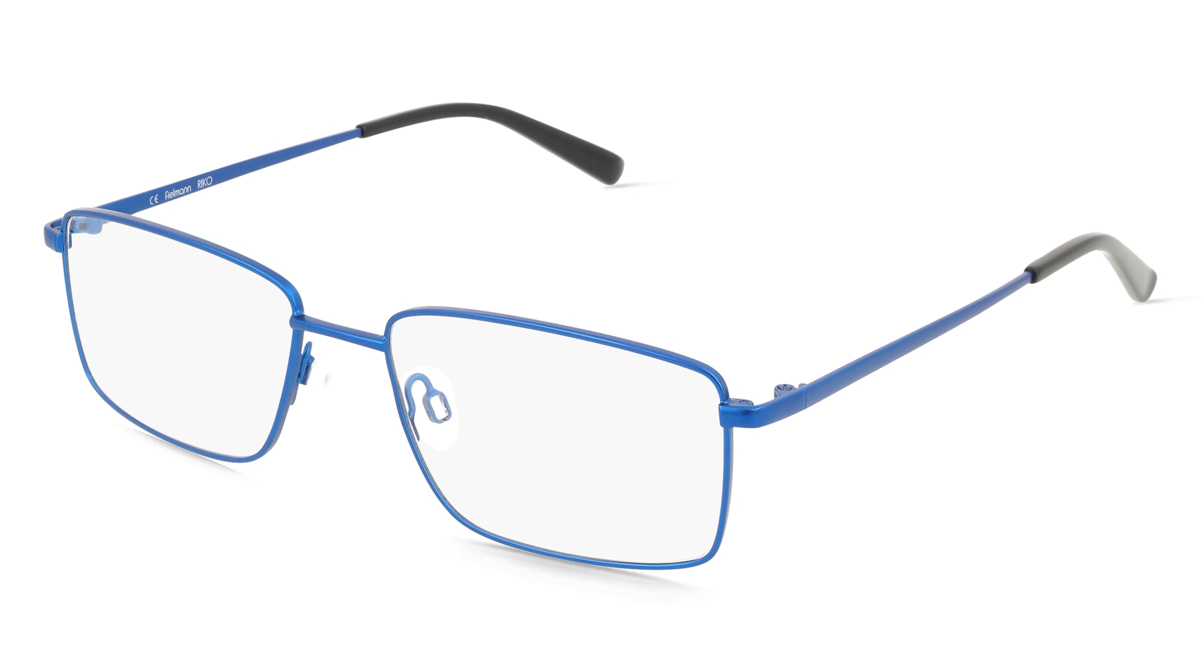 Fielmann MO 003 CL RIKO Herren-Brille inkl. Gläser Vollrand Quadratisch Edelstahl-Gestell 54/17/145, Blau
