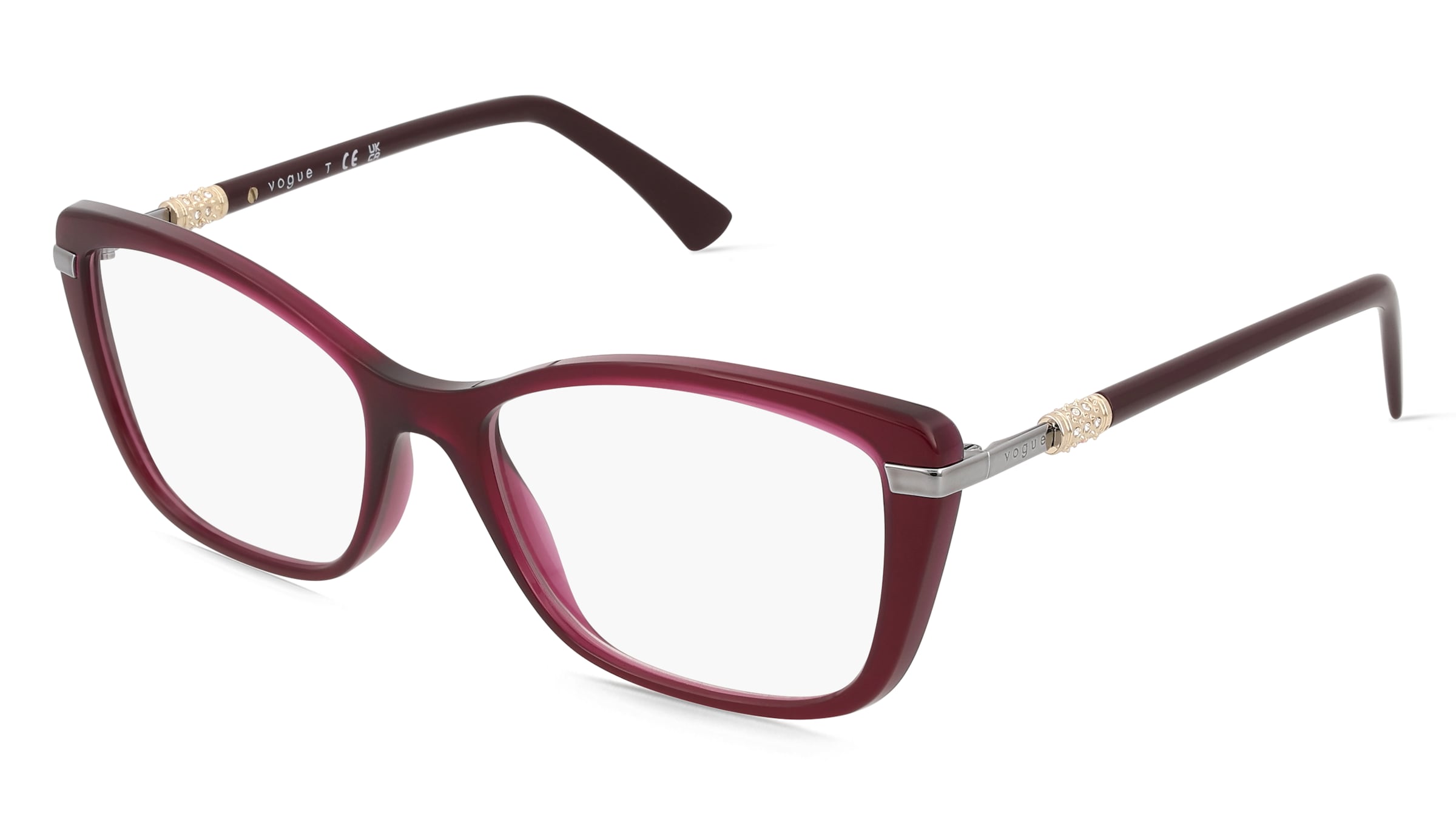 Vogue 0VO5487B Damen-Brille inkl. Gläser Vollrand Butterfly Kunststoff-Gestell 54/17/140, Rot