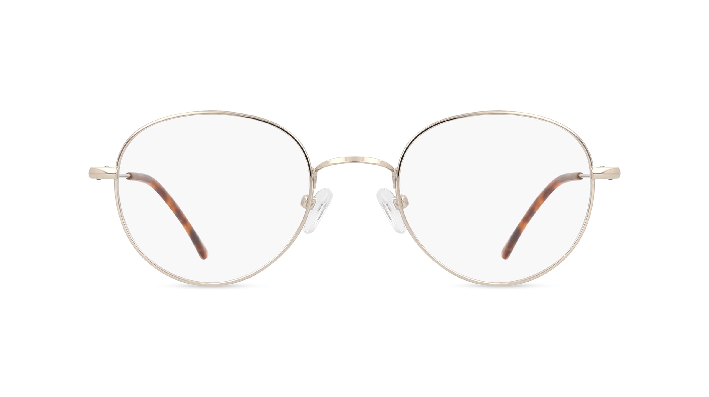 Fielmann BD 352 PANTO CL JONA Unisex-Brille inkl. Gläser Vollrand Panto Edelstahl-Gestell 44mm/20mm/145mm, gold