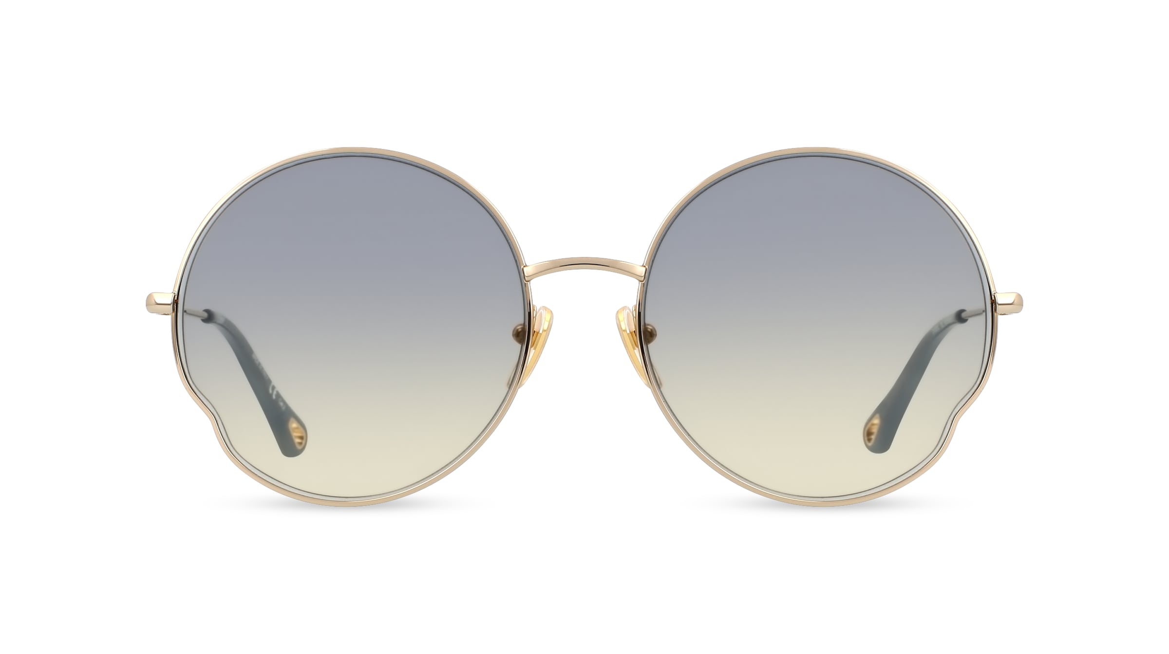 Chloé CH0095S Damen-Sonnenbrille Vollrand Oval Metall-Gestell, gold