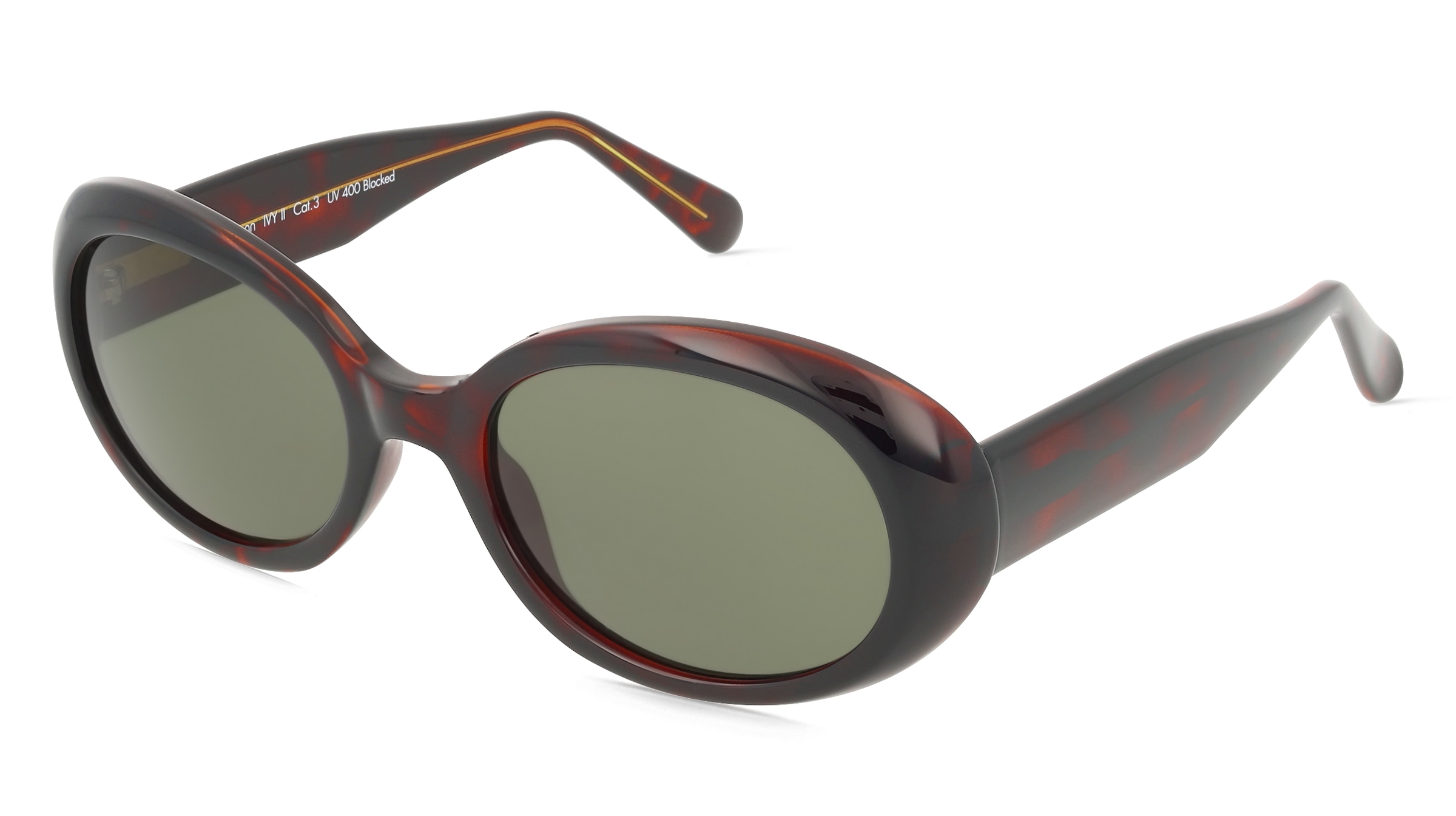 Fielmann MC 627 SUN FA IVY II Damen-Sonnenbrille Vollrand Oval Acetat Spritzguss-Gestell, Havanna