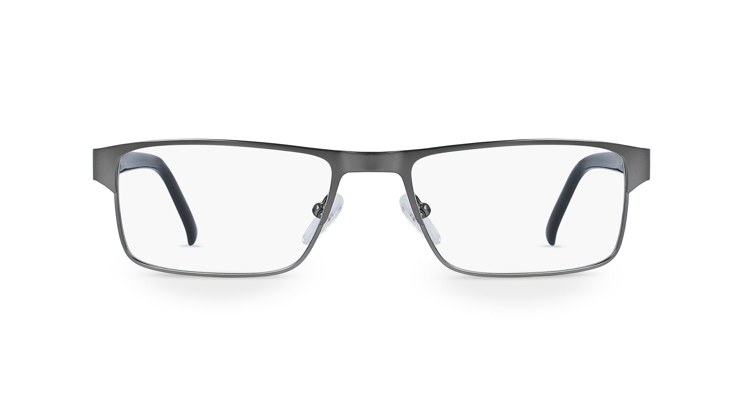 Fielmann OPH 9782 FLEX CL Herren-Brille inkl. Gläser Vollrand Eckig Edelstahl-Gestell 53mm/17mm/140mm, grau