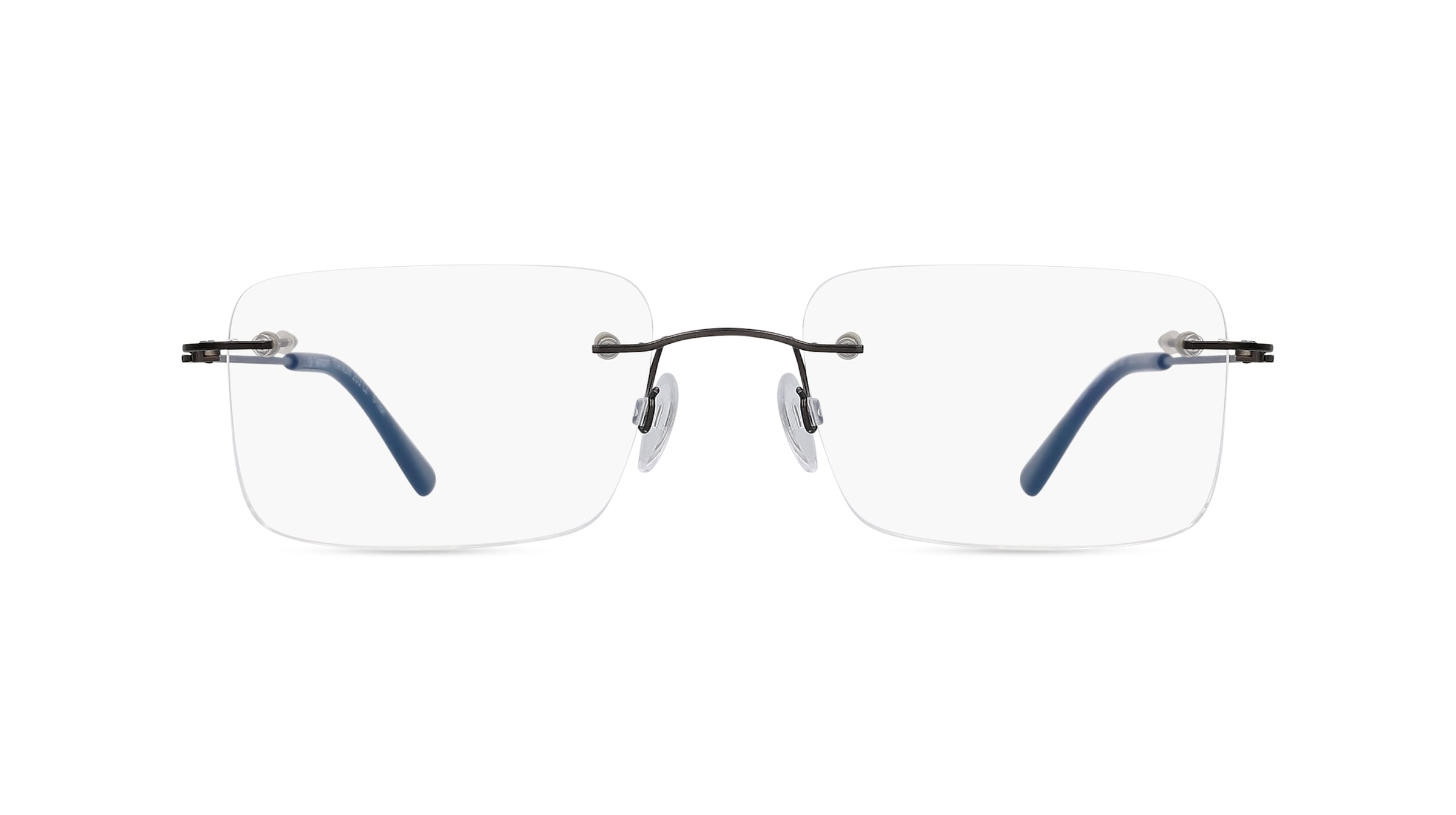 Fielmann TITANIUM 203 CL Herren-Brille inkl. Gläser Randlos Eckig Titan-Gestell 53mm/19mm/140mm, grau