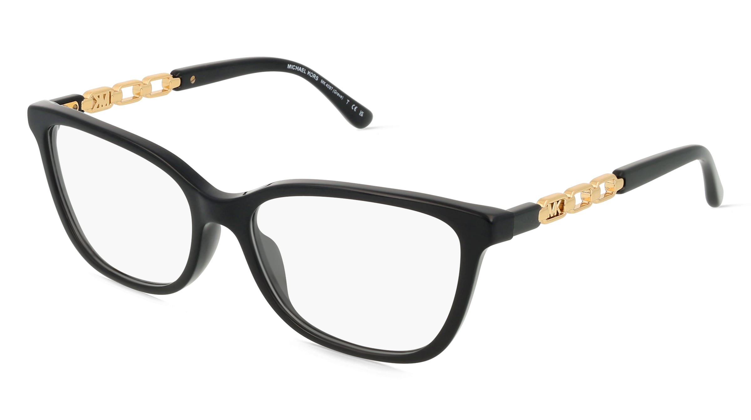 Michael Kors MK4097 Damen-Brille inkl. Gläser Vollrand Quadratisch Acetat-Gestell 52/16/140, Schwarz