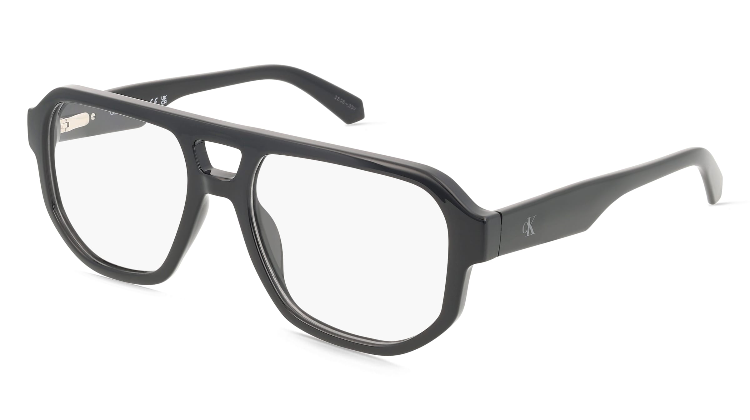 Calvin Klein Jeans CKJ25631 Herren-Brille inkl. Gläser Vollrand Pilot Kunststoff-Gestell 55/18/145, Schwarz