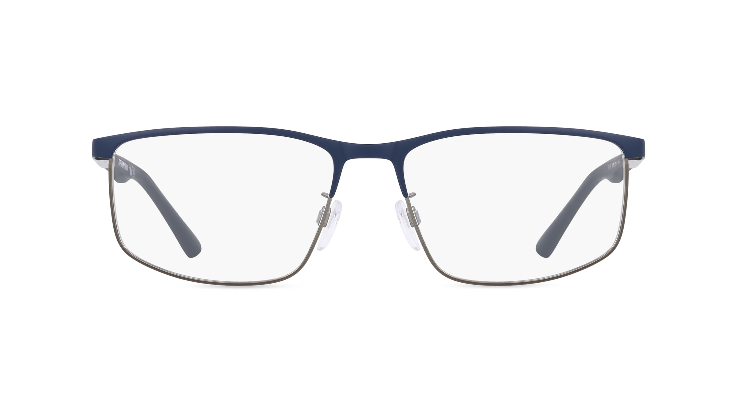 Emporio Armani EA1131 Herren-Brille inkl. Gläser Vollrand Rechteckig Metall-Gestell 56mm/17mm/145mm, blau