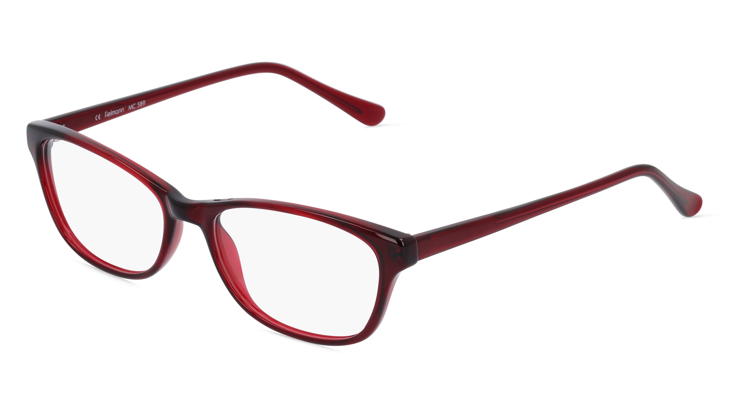 Fielmann MC 589 CL Damen-Brille inkl. Gläser Vollrand Butterfly Propionat-Gestell 51/16/135, Rot