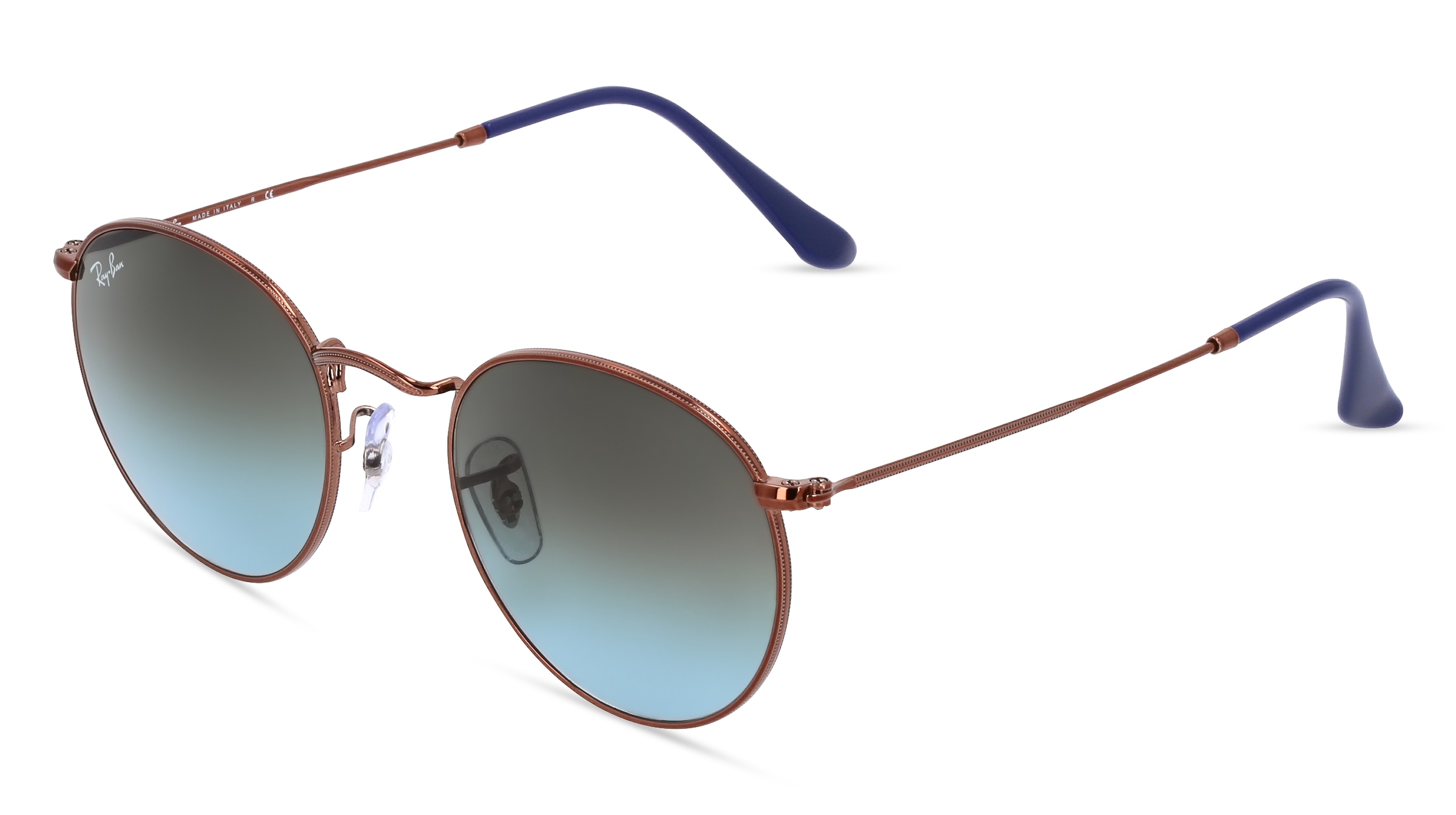 Ray-Ban RB 3447 ROUND METAL Herren-Sonnenbrille Vollrand Rund Metall-Gestell, Bronze