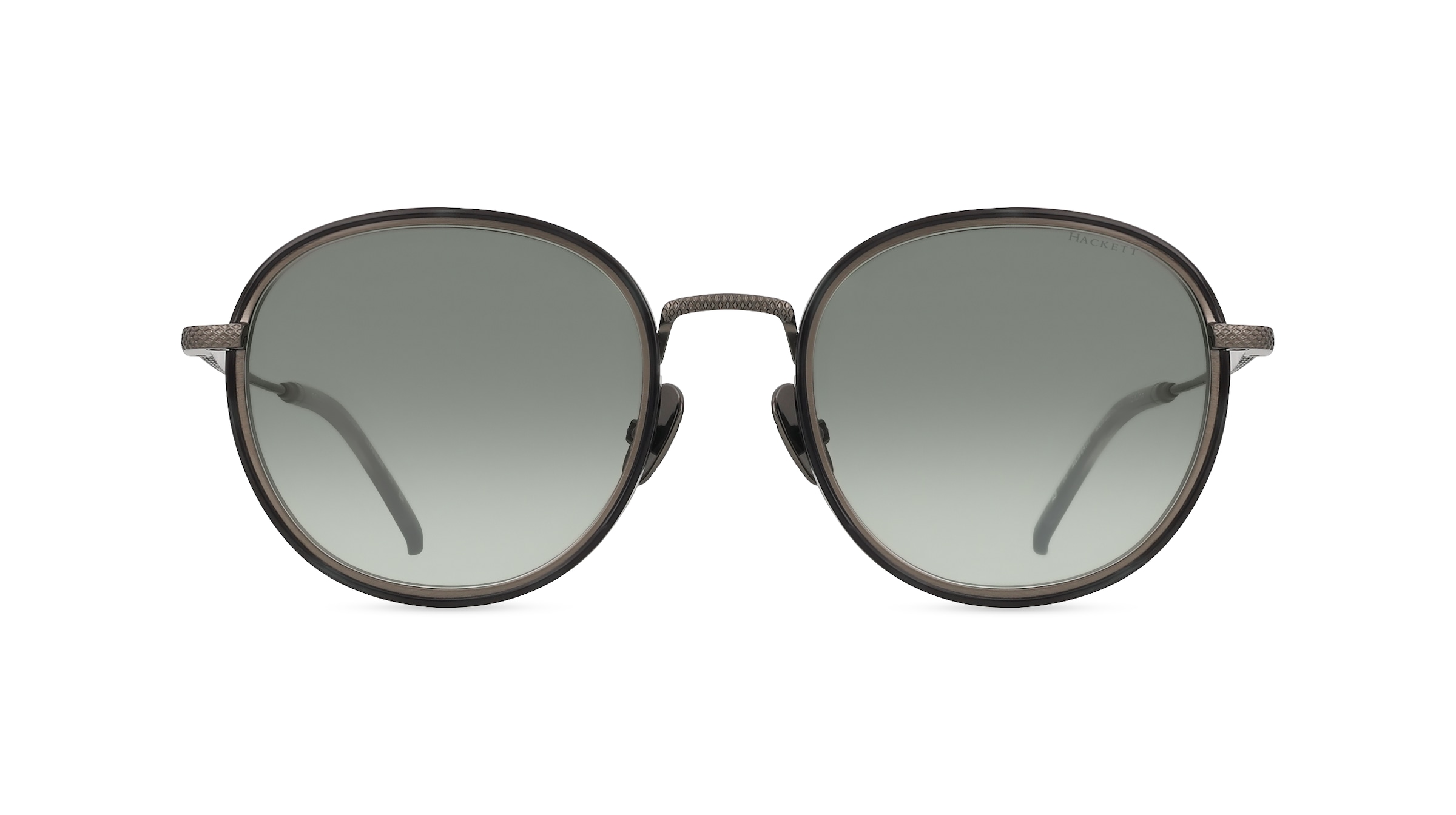 Hackett 933 Herren-Sonnenbrille Vollrand Rund Titan-Gestell, grau