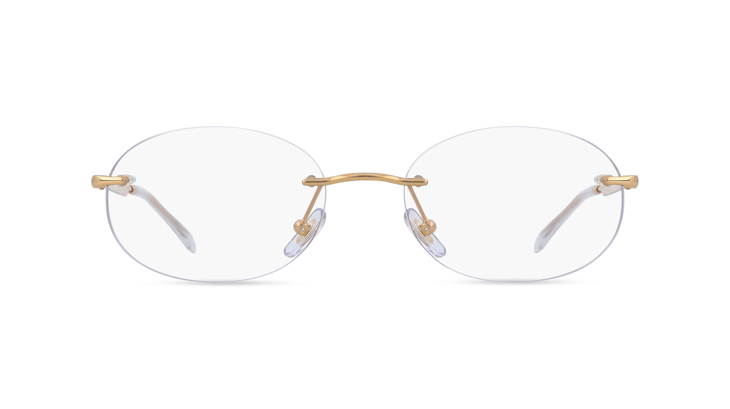 Ray-Ban 0RX3767V Unisex-Brille inkl. Gläser Randlos Oval Metall-Gestell 52/18/145, Gold