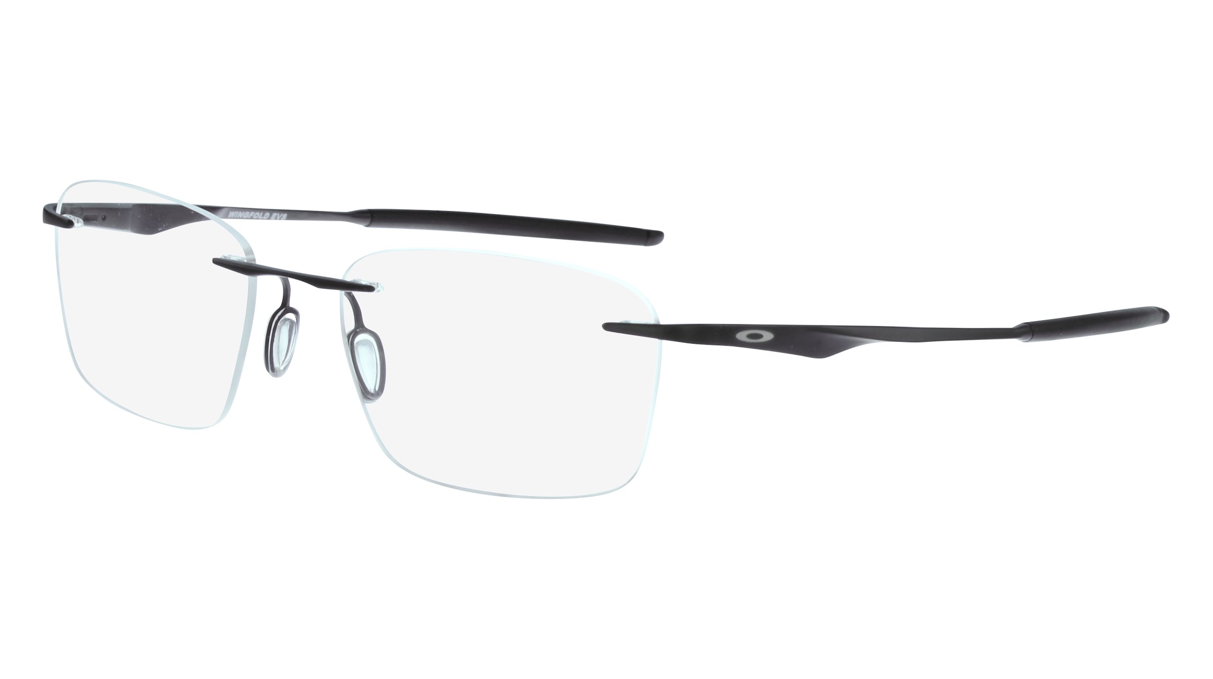Oakley OX5115 Herren-Brille inkl. Gläser Randlos Quadratisch Titan-Gestell 53/18/139, Schwarz