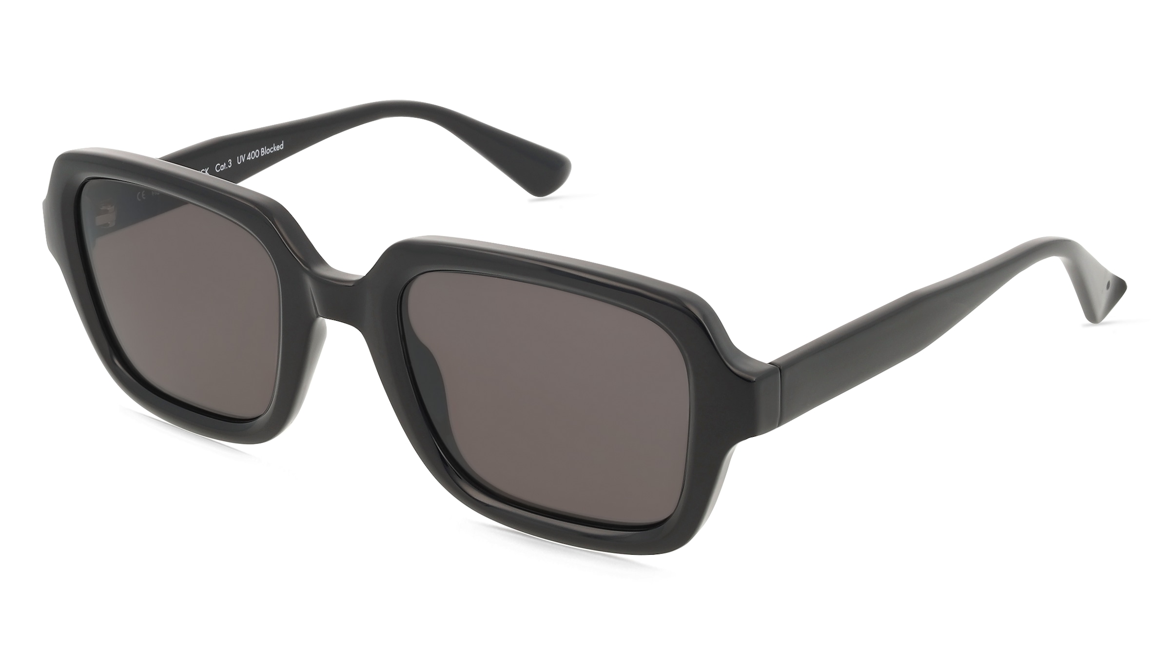 Fielmann MI 060 SUN FA PATRICK Unisex-Sonnenbrille Vollrand Quadratisch Acetat Spritzguss-Gestell, Schwarz