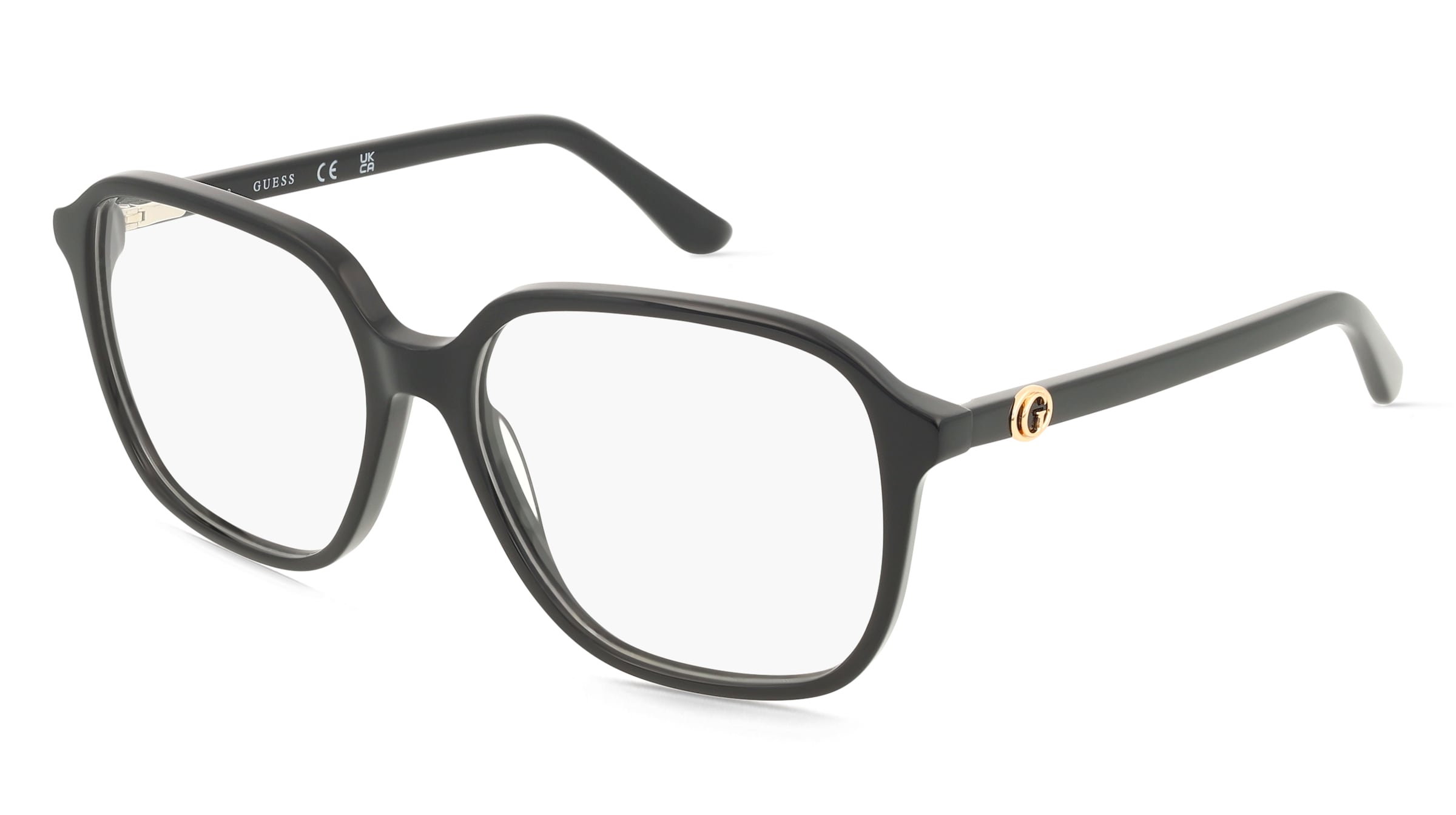 Guess GU50309 Damen-Brille inkl. Gläser Vollrand Quadratisch Acetat-Gestell 54/15/140, Schwarz