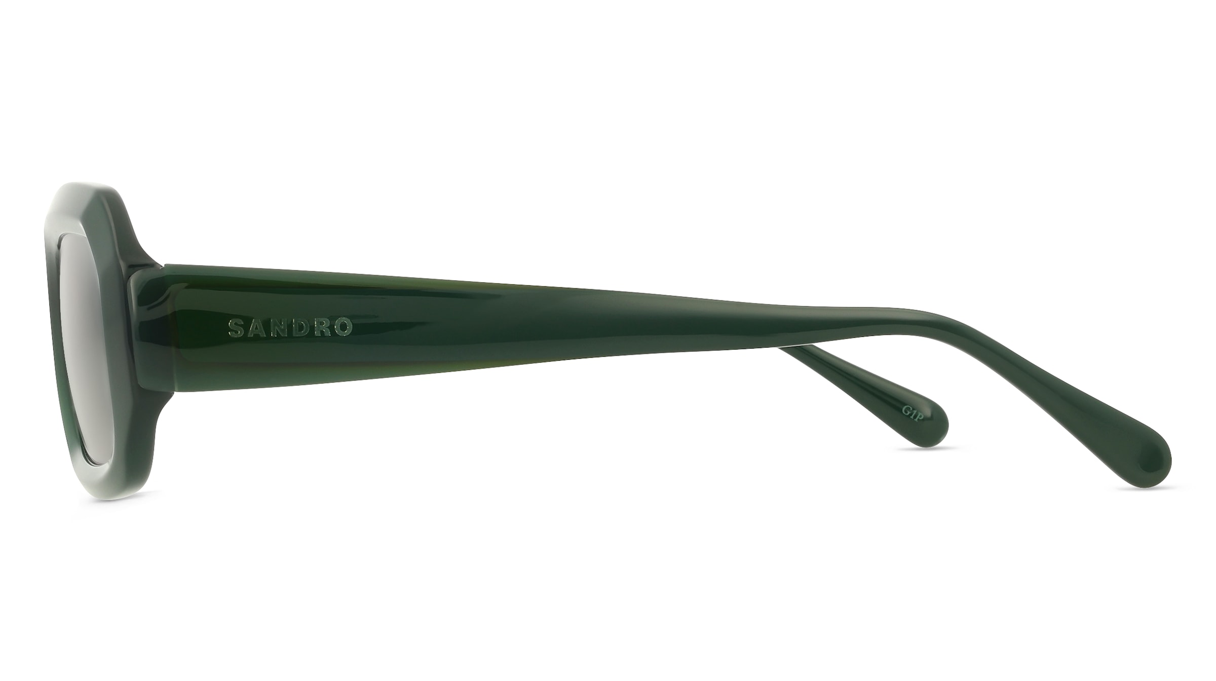 Thumbnail - Sandro SA6068 Damen-Sonnenbrille Vollrand Eckig Acetat-Gestell, grün