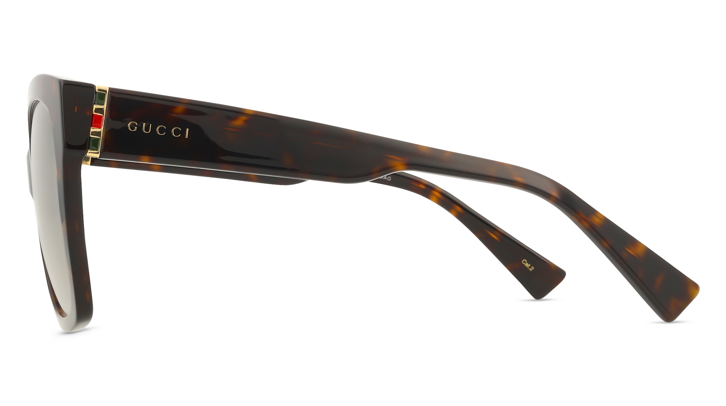 Thumbnail - Gucci GG0459S Damen-Sonnenbrille Vollrand Eckig Acetat-Gestell, Havanna