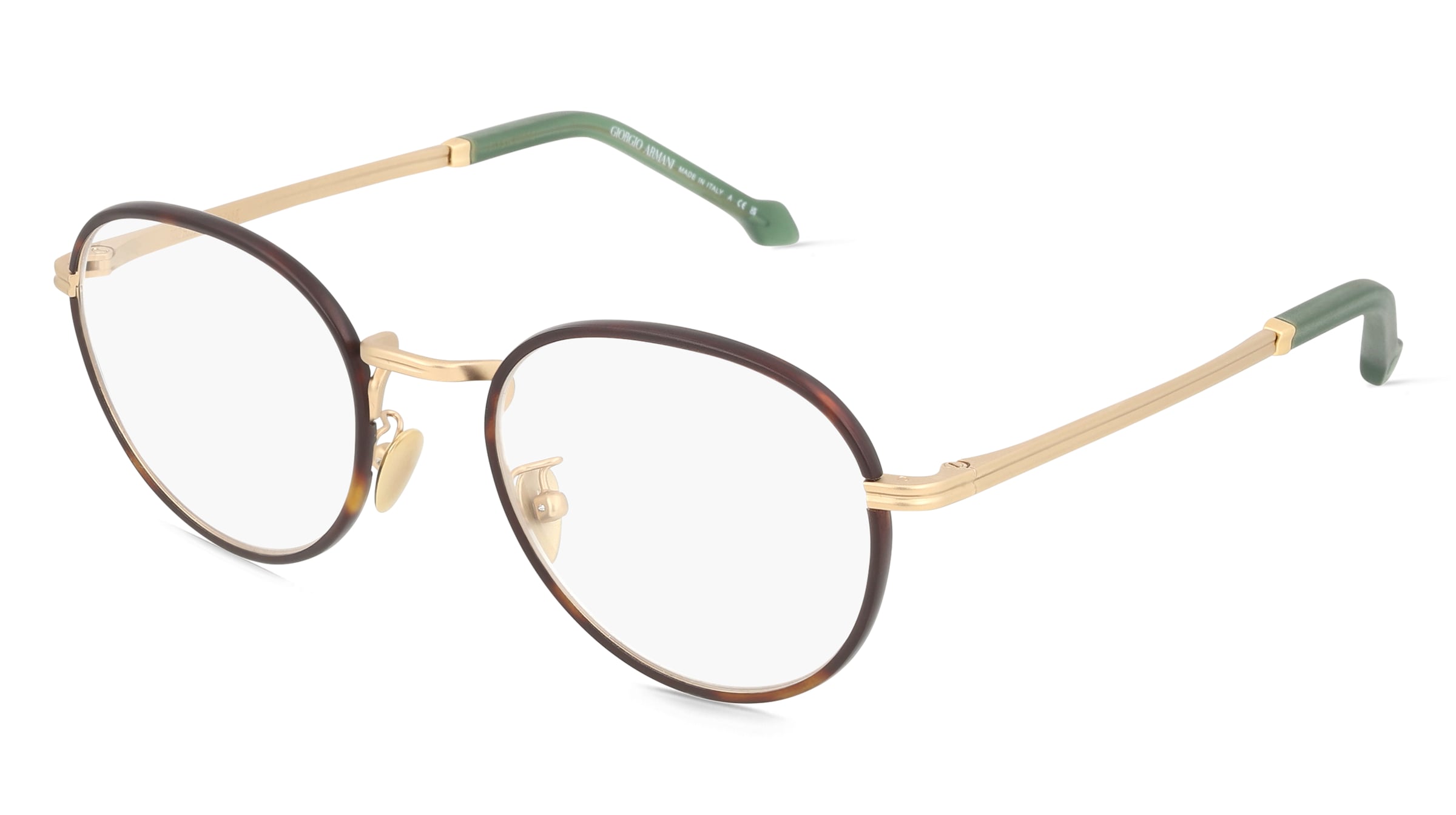 Giorgio Armani AR5151J Herren-Brille inkl. Gläser Vollrand Panto Metall-Gestell 50/20/145, Gold