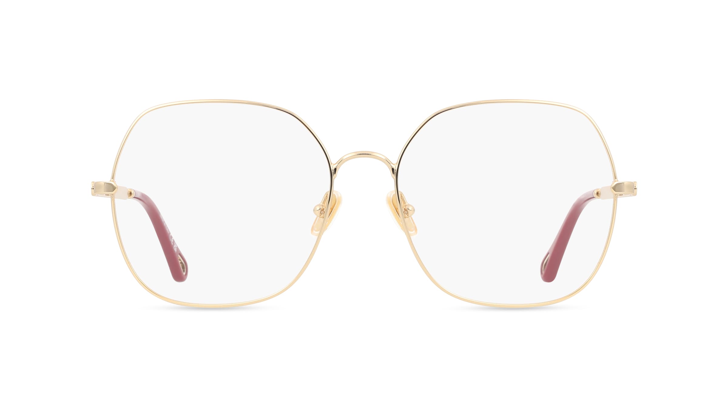 Chloé CH0284O Damen-Brille inkl. Gläser Vollrand Eckig Metall-Gestell 57mm/16mm/140mm, Gold