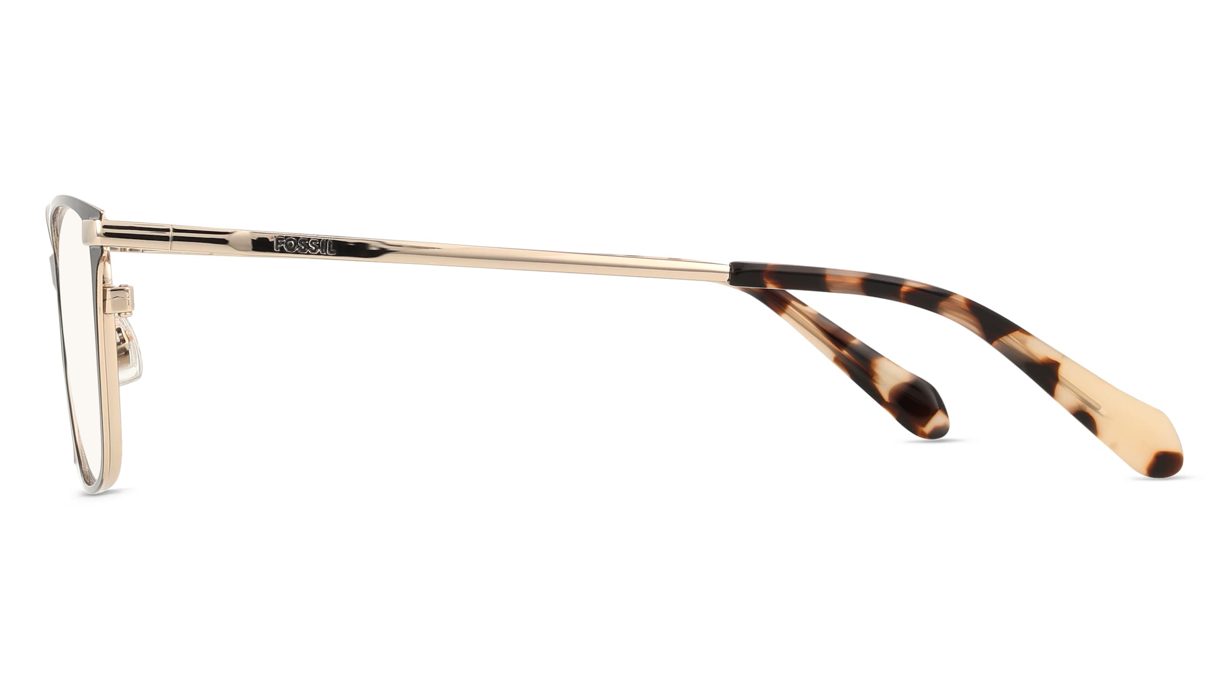 Thumbnail - Fossil 7202G Damen-Brille inkl. Gläser Vollrand Eckig Edelstahl-Gestell 53/17/140, schwarz