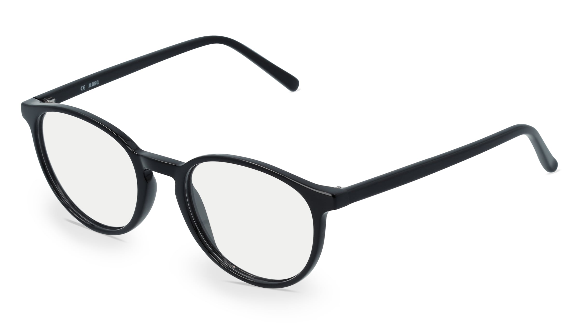 Fielmann JIL 005 CL RILEY Unisex-Brille inkl. Gläser Vollrand Panto Acetat-Gestell 52/19/145, Schwarz