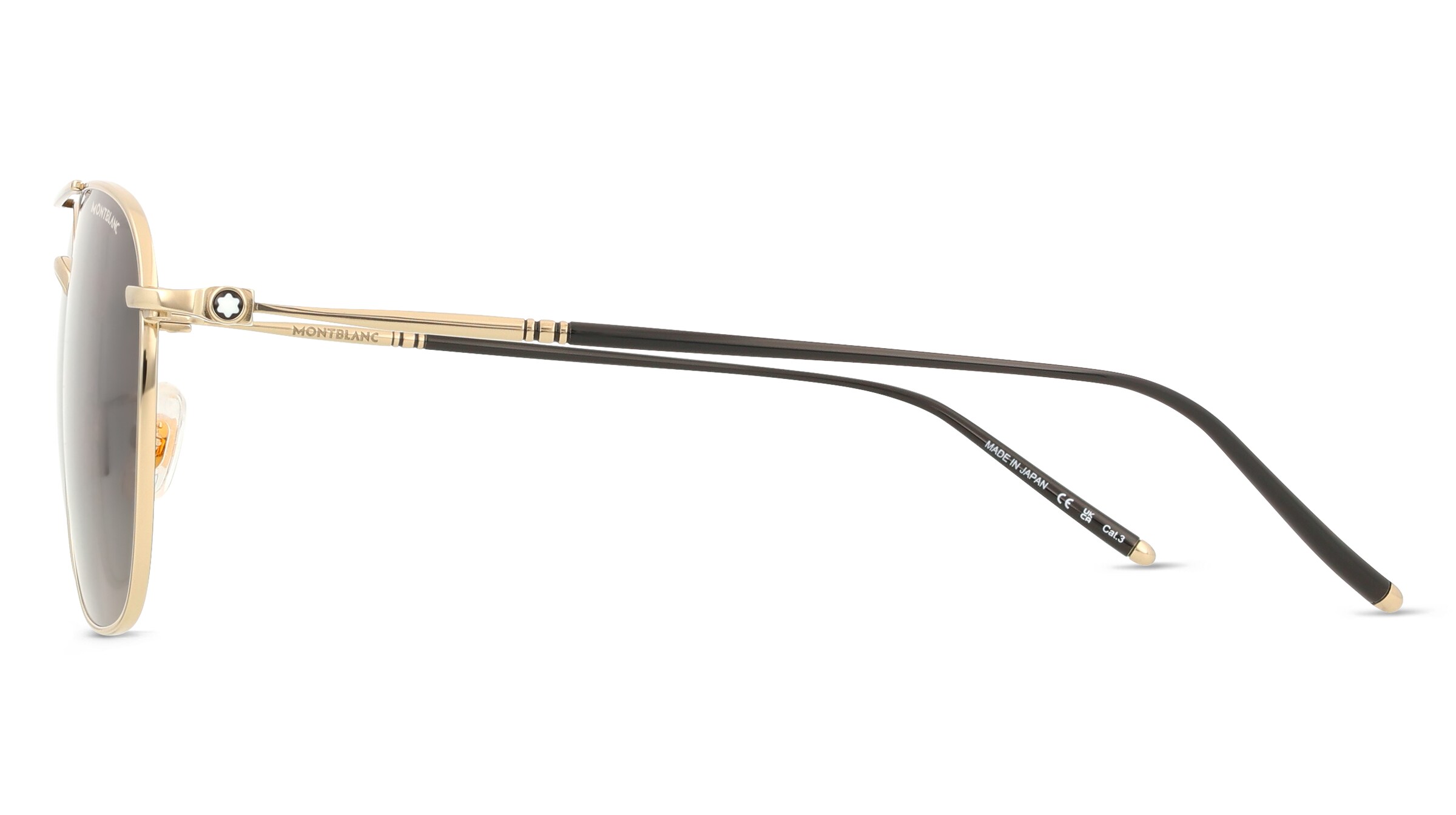 Thumbnail - Montblanc MB0417SA Herren-Sonnenbrille Vollrand Pilot Titan-Gestell, Gold