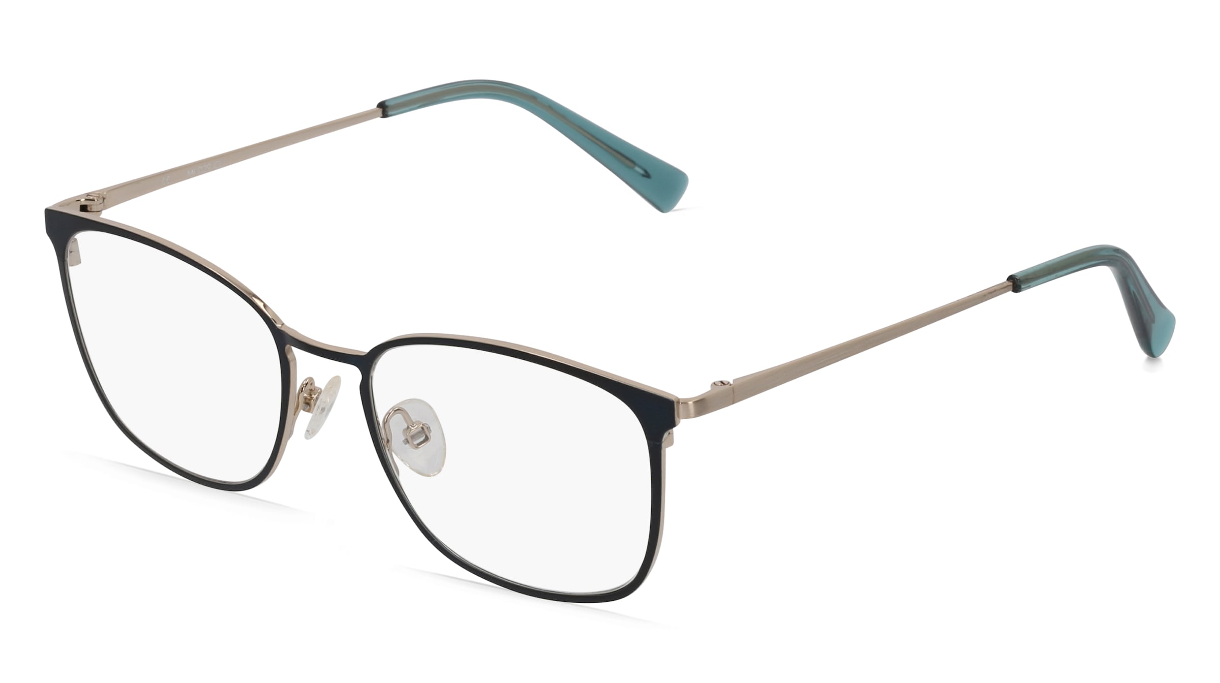 Fielmann MI 029 CL Damen-Brille inkl. Gläser Vollrand Quadratisch Edelstahl-Gestell 49/17/135, Silber