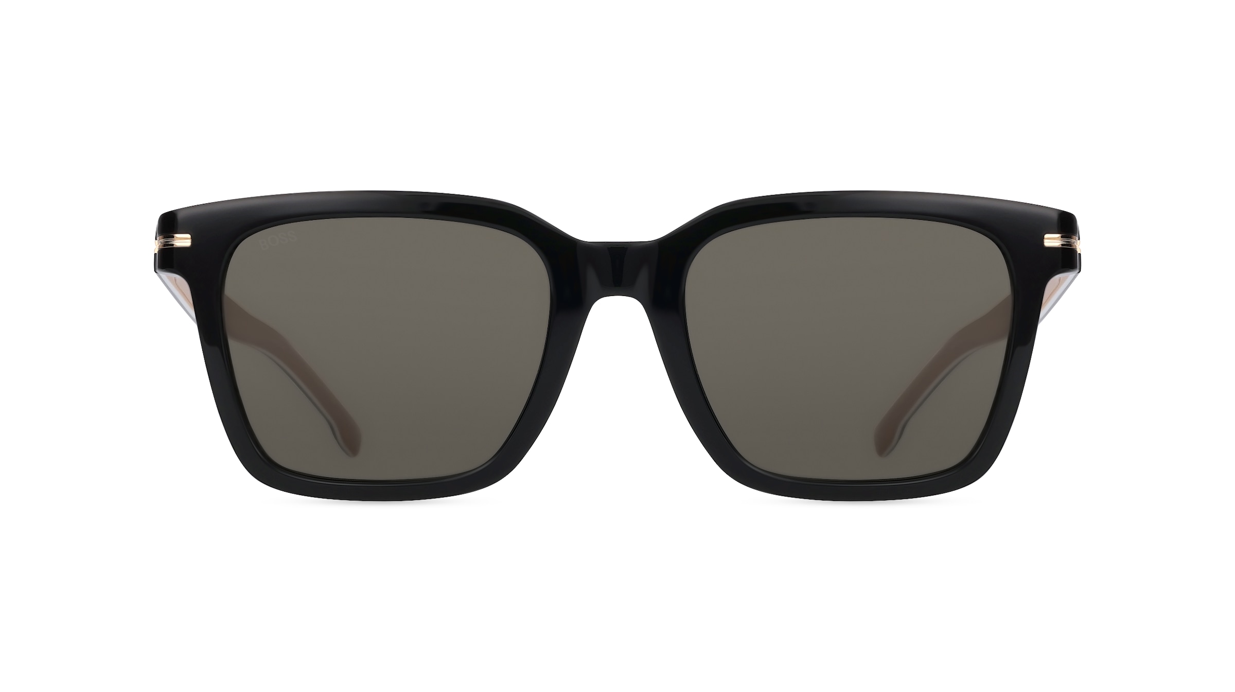 Boss 1540/F/SK Herren-Sonnenbrille Vollrand Eckig Acetat-Gestell, schwarz