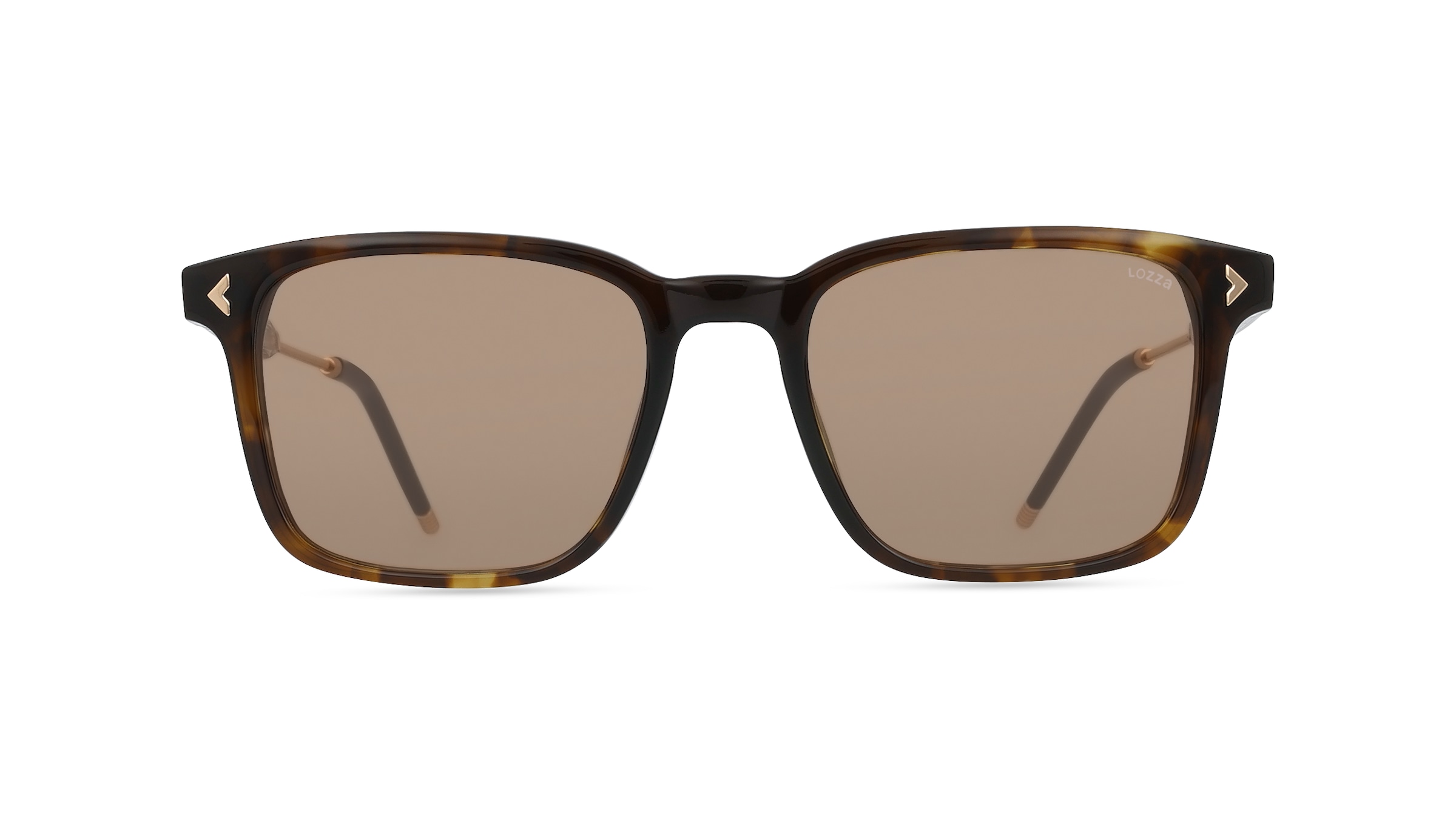 Lozza SL4314 Unisex-Sonnenbrille Vollrand Eckig Acetat-Gestell, braun