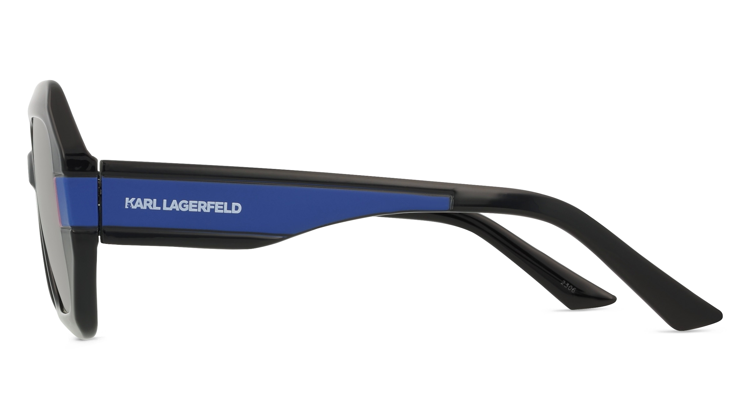 Thumbnail - Karl Lagerfeld KL6124S Unisex-Sonnenbrille Vollrand Quadratisch Kunststoff-Gestell, schwarz