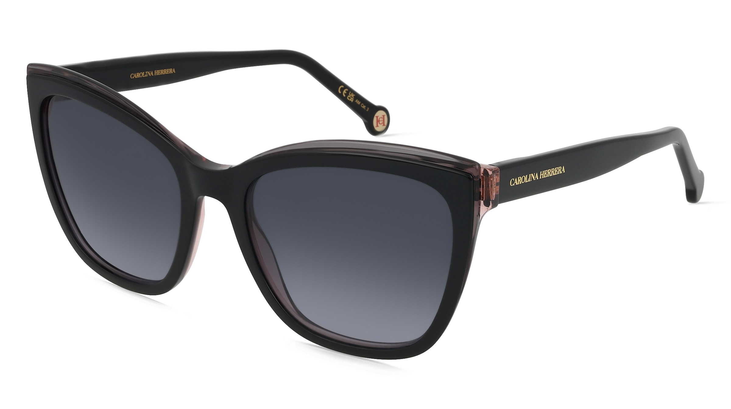Carolina Herrara HER 0188/S Damen-Sonnenbrille Vollrand Butterfly Acetat-Gestell, Schwarz