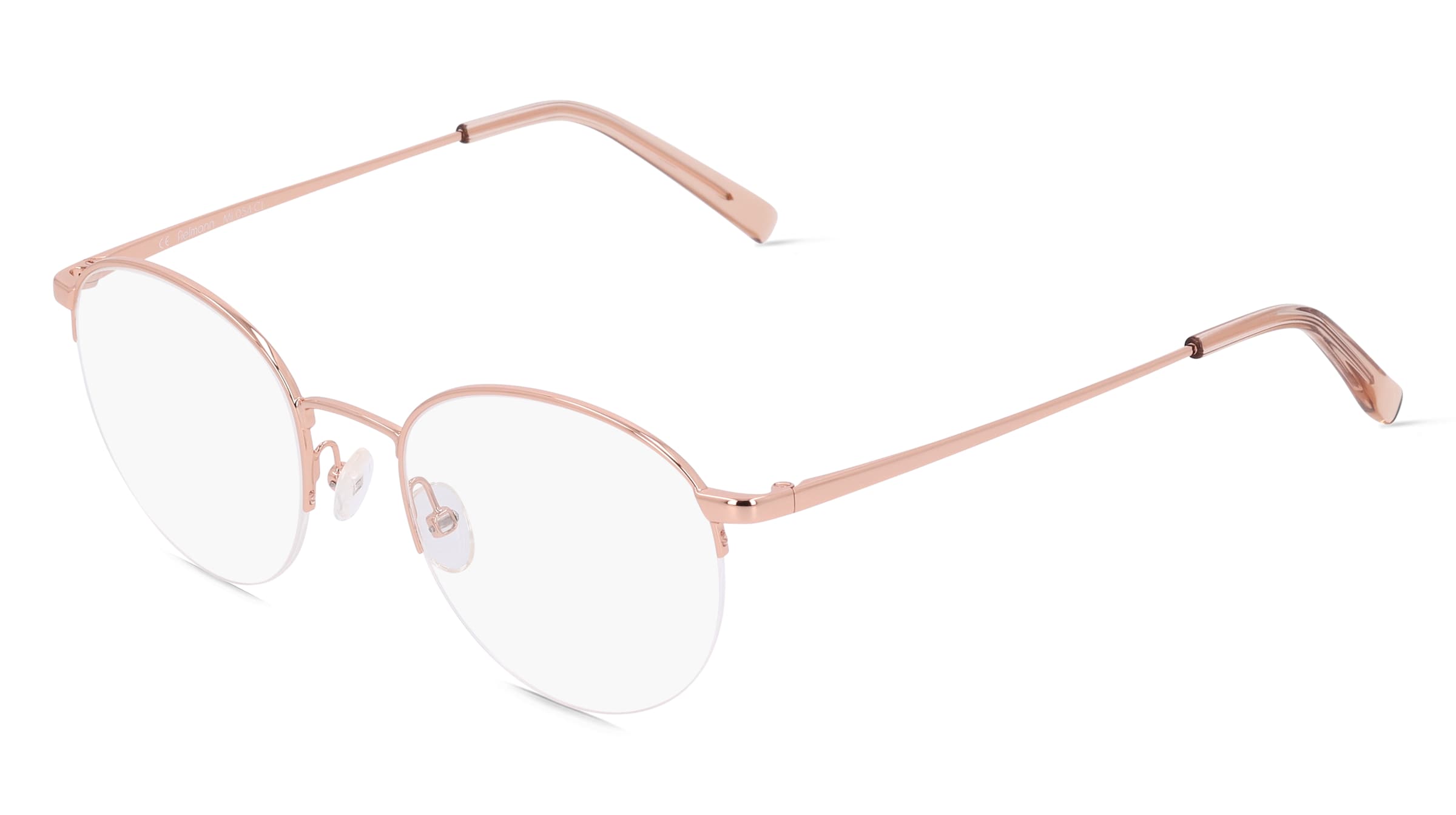 Fielmann MI 054 CL Damen-Brille inkl. Gläser Halbrand Oval Edelstahl-Gestell 49/19/140, Pink