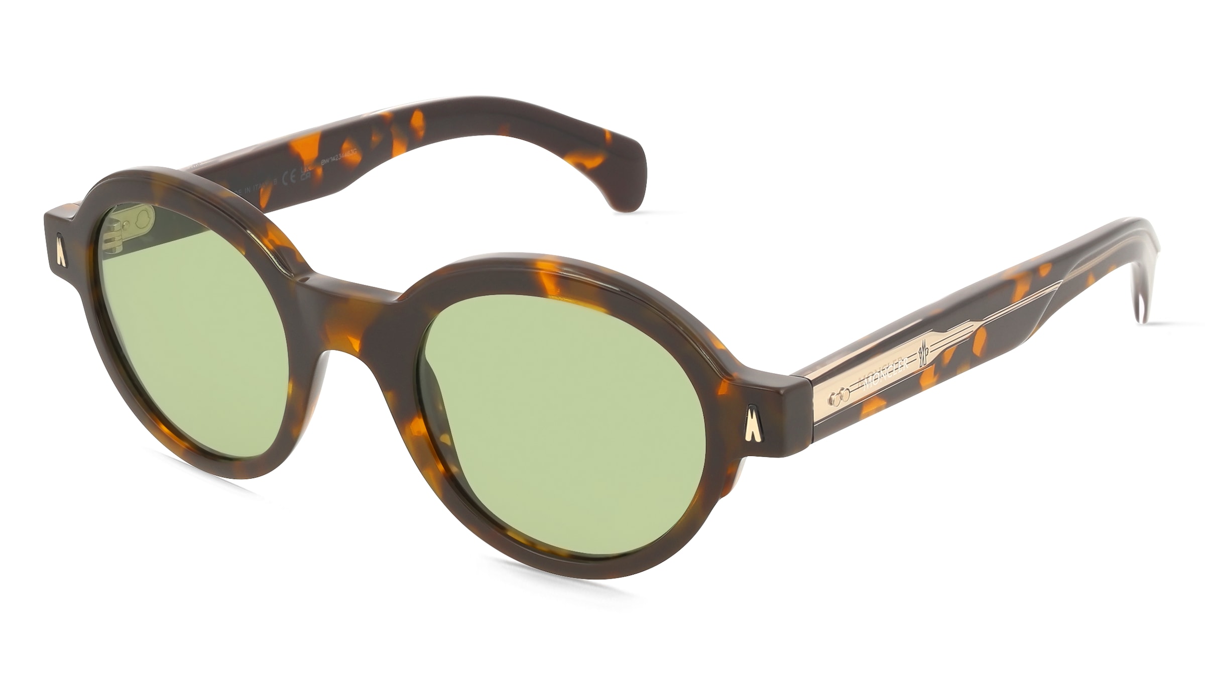 Moncler ME6003 RONDOSA Unisex-Sonnenbrille Vollrand Rund Acetat-Gestell, Braun