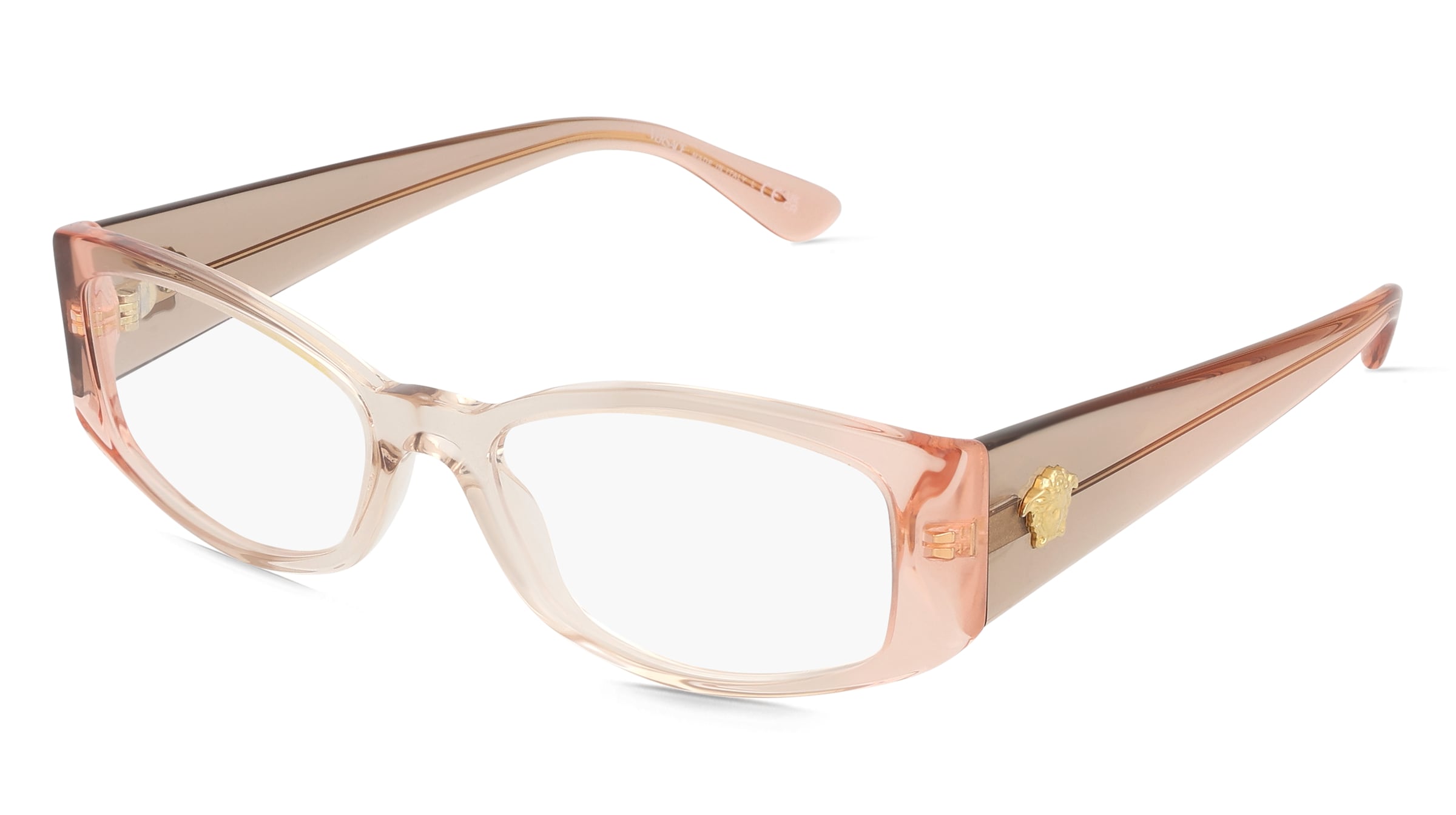 Versace 0VE3343 Damen-Brille inkl. Gläser Vollrand Quadratisch Acetat-Gestell 52/17/145, Orange