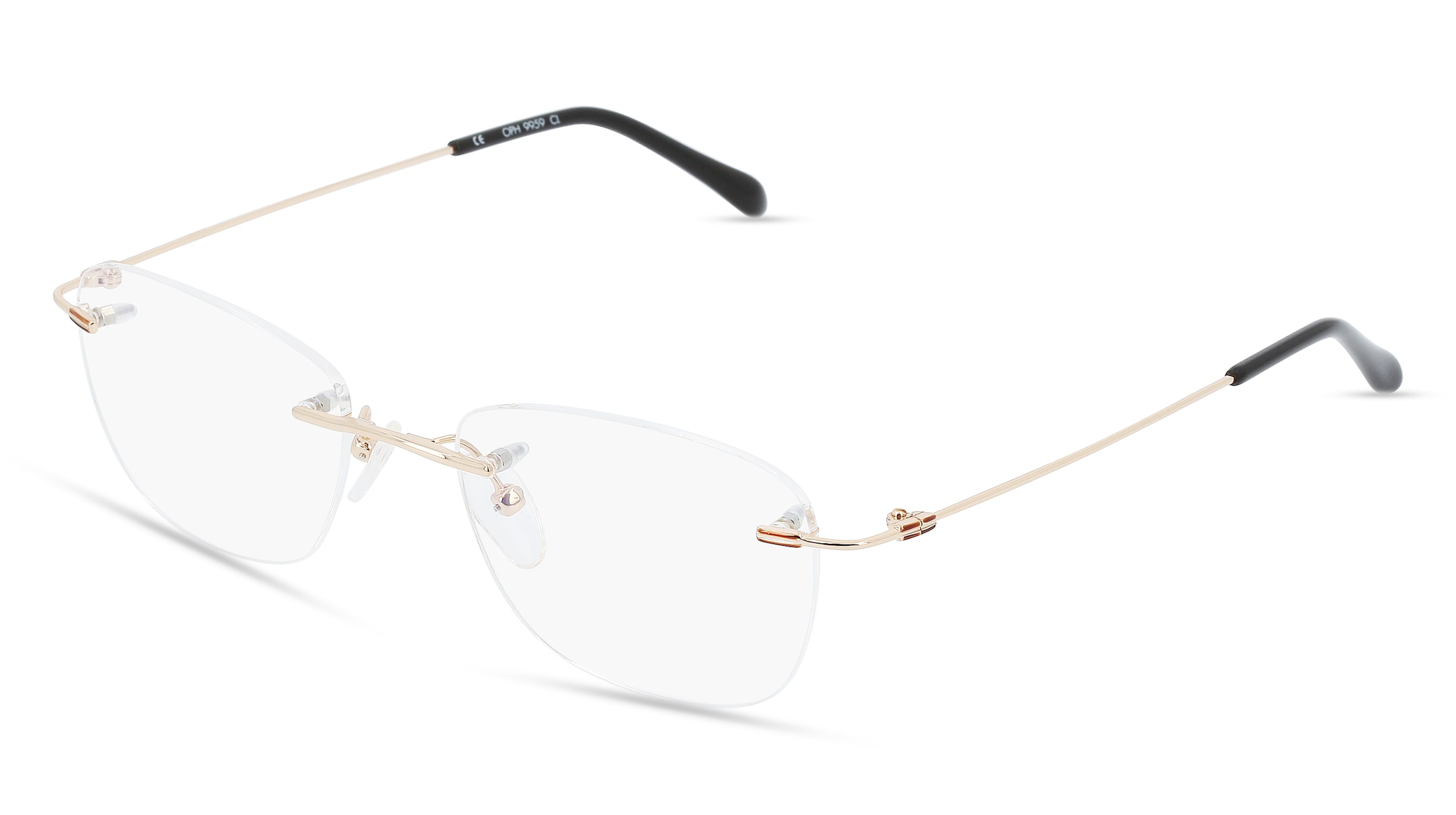 Fielmann OPH 9959 CL Damen-Brille inkl. Gläser Randlos Quadratisch Metall-Gestell 53/18/135, Gold
