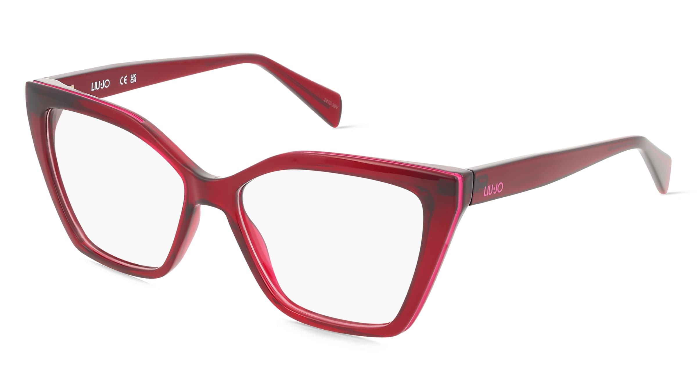 Liu Jo LJ2822 Damen-Brille inkl. Gläser Vollrand Butterfly Acetat-Gestell 54/15/140, Rot
