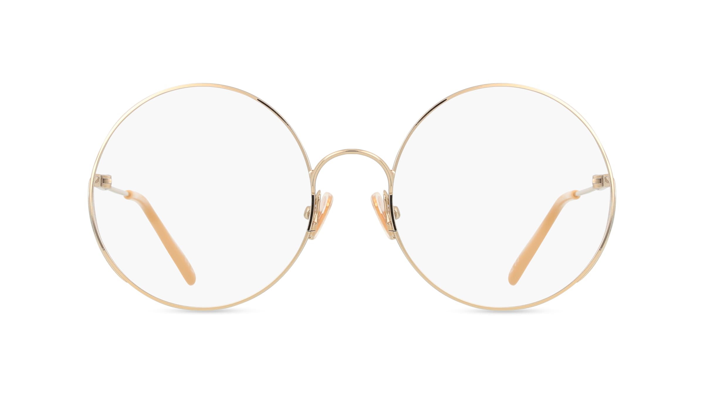 Chloé CH0167O Unisex-Brille inkl. Gläser Vollrand Rund Metall-Gestell 56mm/19mm/135mm, gold