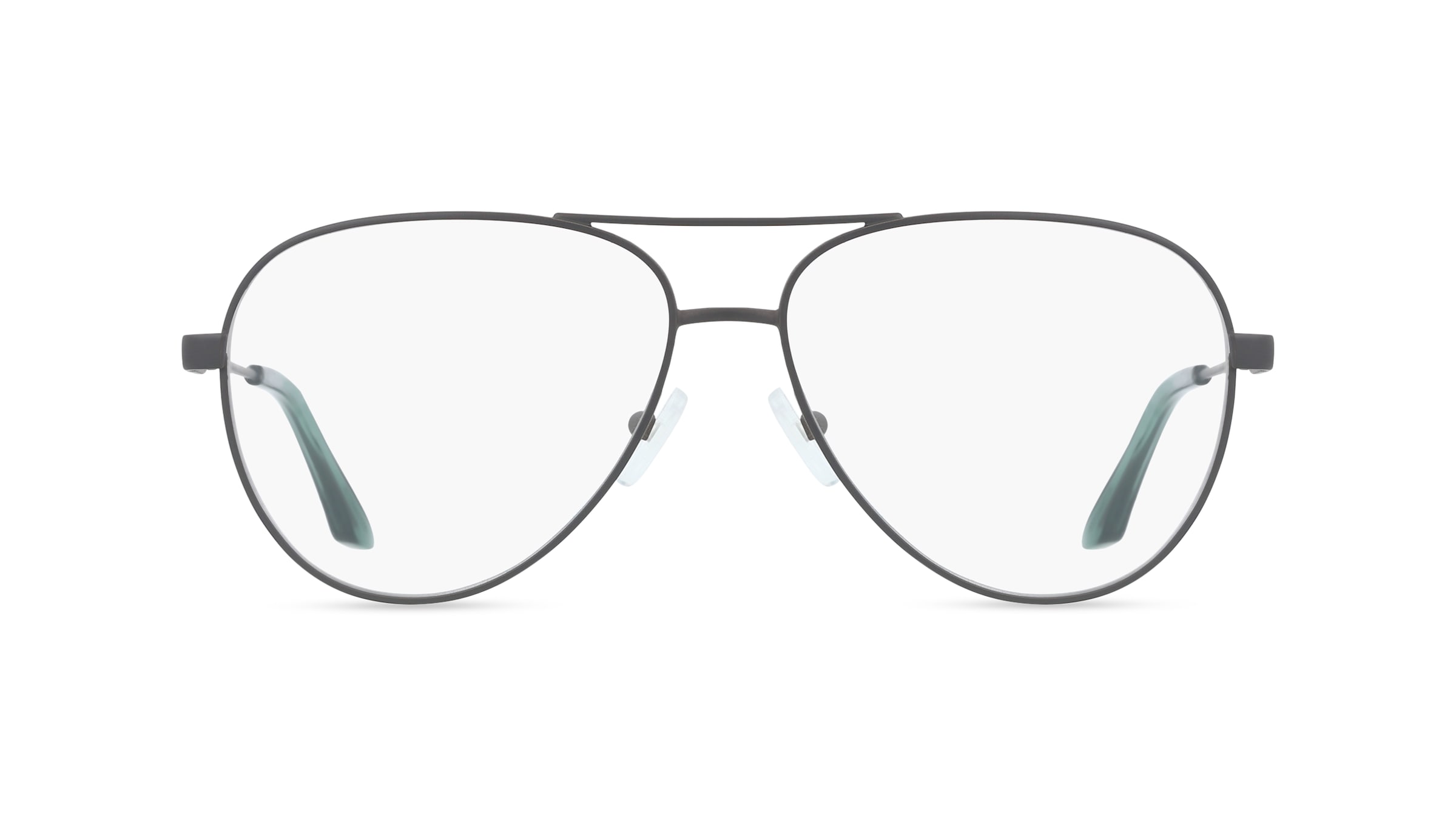 Emporio Armani AX1077 Unisex-Brille inkl. Gläser Vollrand Pilot Metall-Gestell 57/14/145, grau