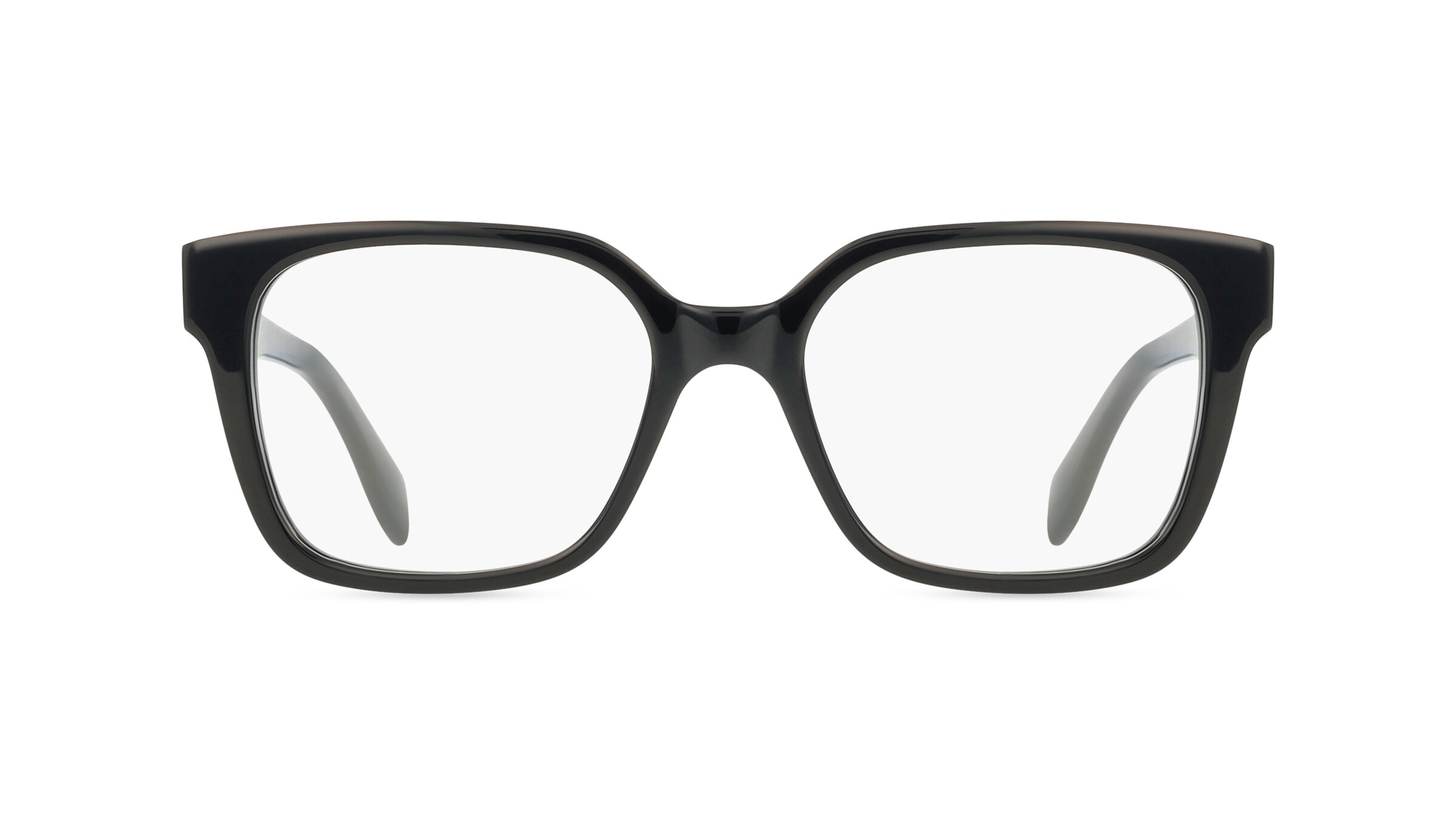 Alexander McQueen AM0358O Unisex-Brille inkl. Gläser Vollrand Eckig Kunststoff-Gestell 52mm/18mm/145mm, schwarz