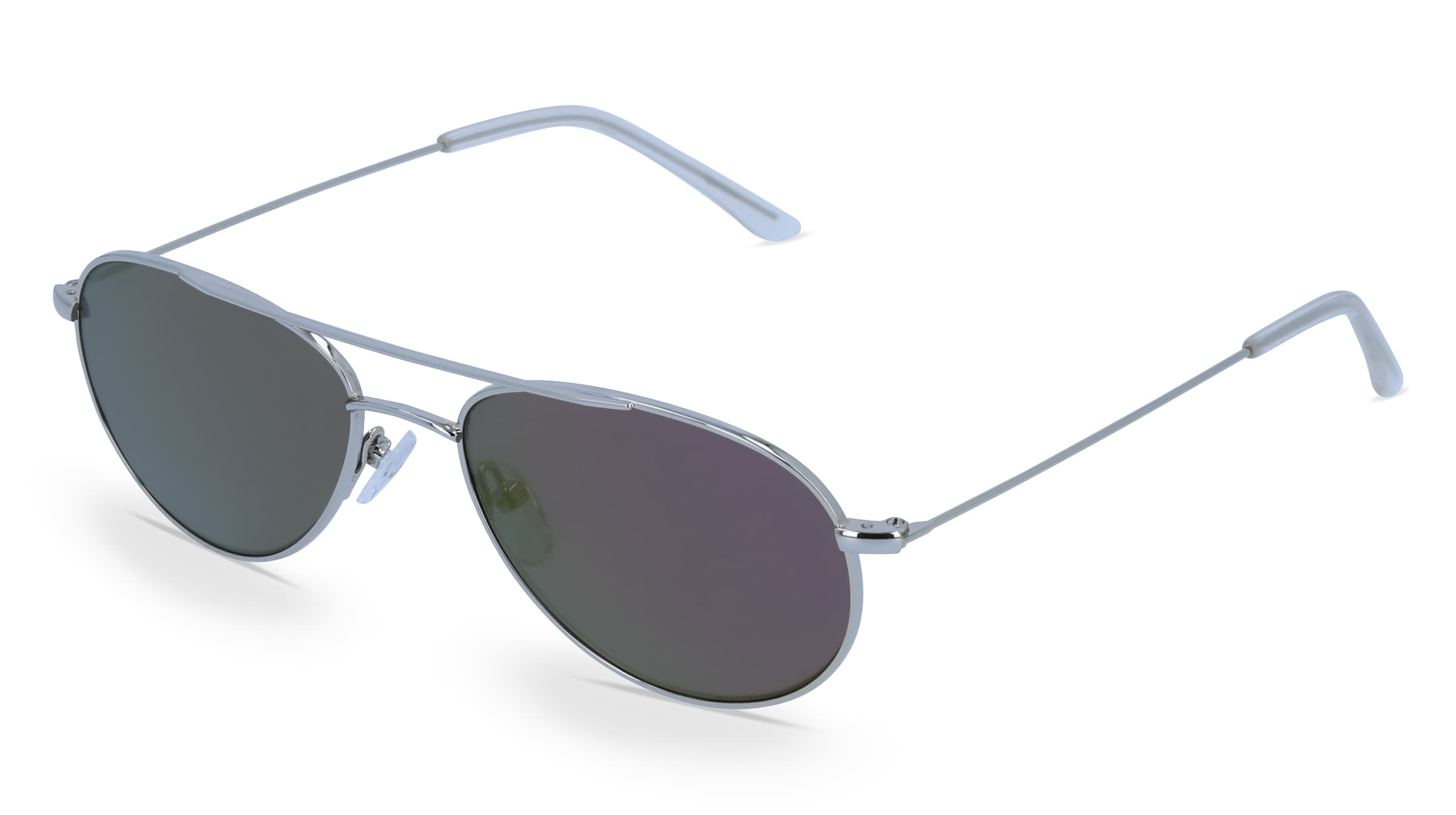 Fielmann BD 039 MOD SUN CL Unisex-Sonnenbrille Vollrand Pilot Metall-Gestell, silber