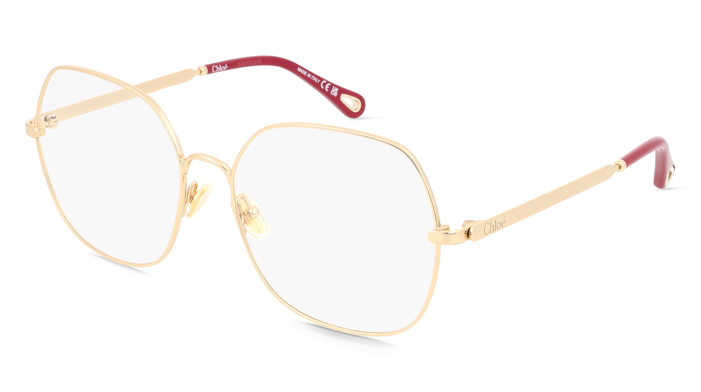Chloé CH0284O Damen-Brille inkl. Gläser Vollrand Eckig Metall-Gestell 57/16/140, Gold