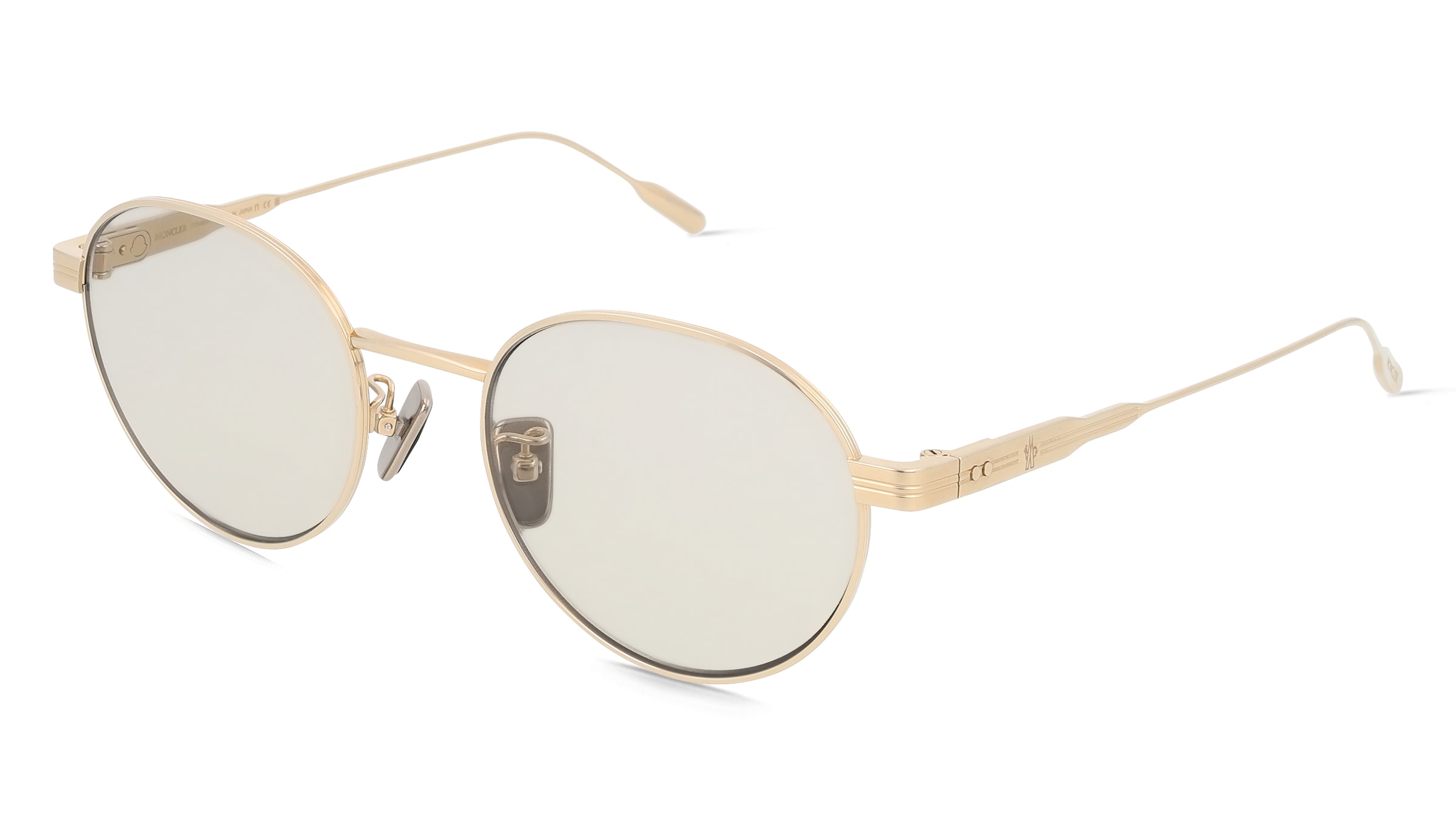 Moncler ME4006TD Subtila Unisex-Sonnenbrille Vollrand Rund Metall-Gestell, Gold