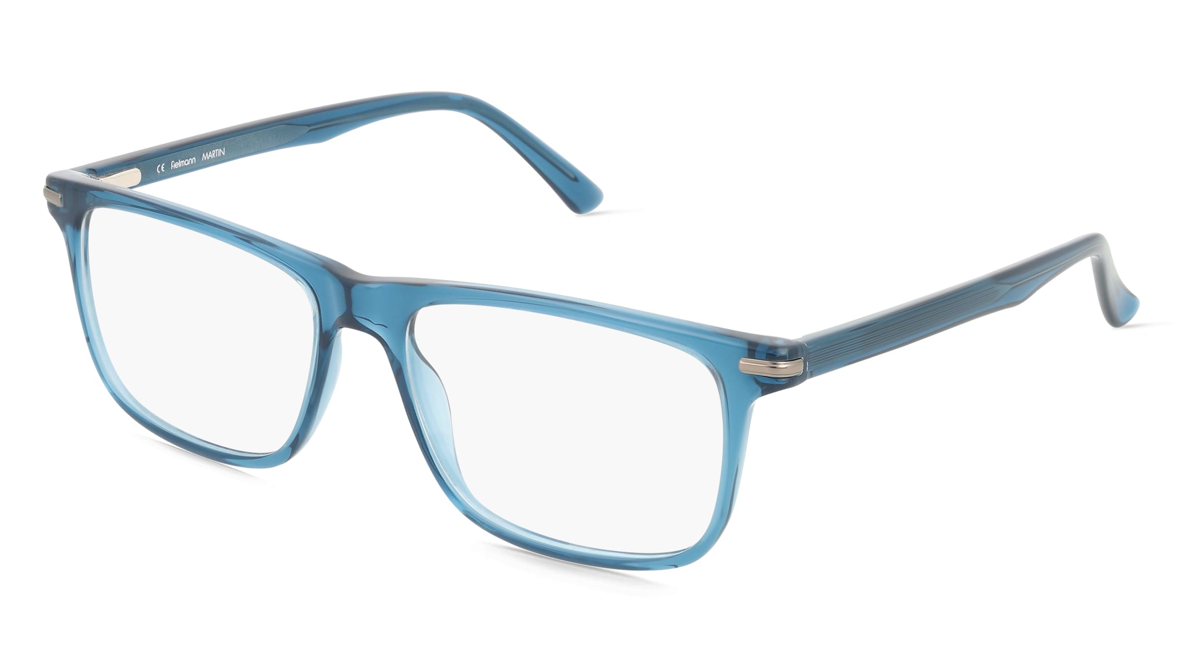 Fielmann BD 579 FLEX CL MARTIN Herren-Brille inkl. Gläser Vollrand Quadratisch Acetat-Gestell 57/17/150, Blau