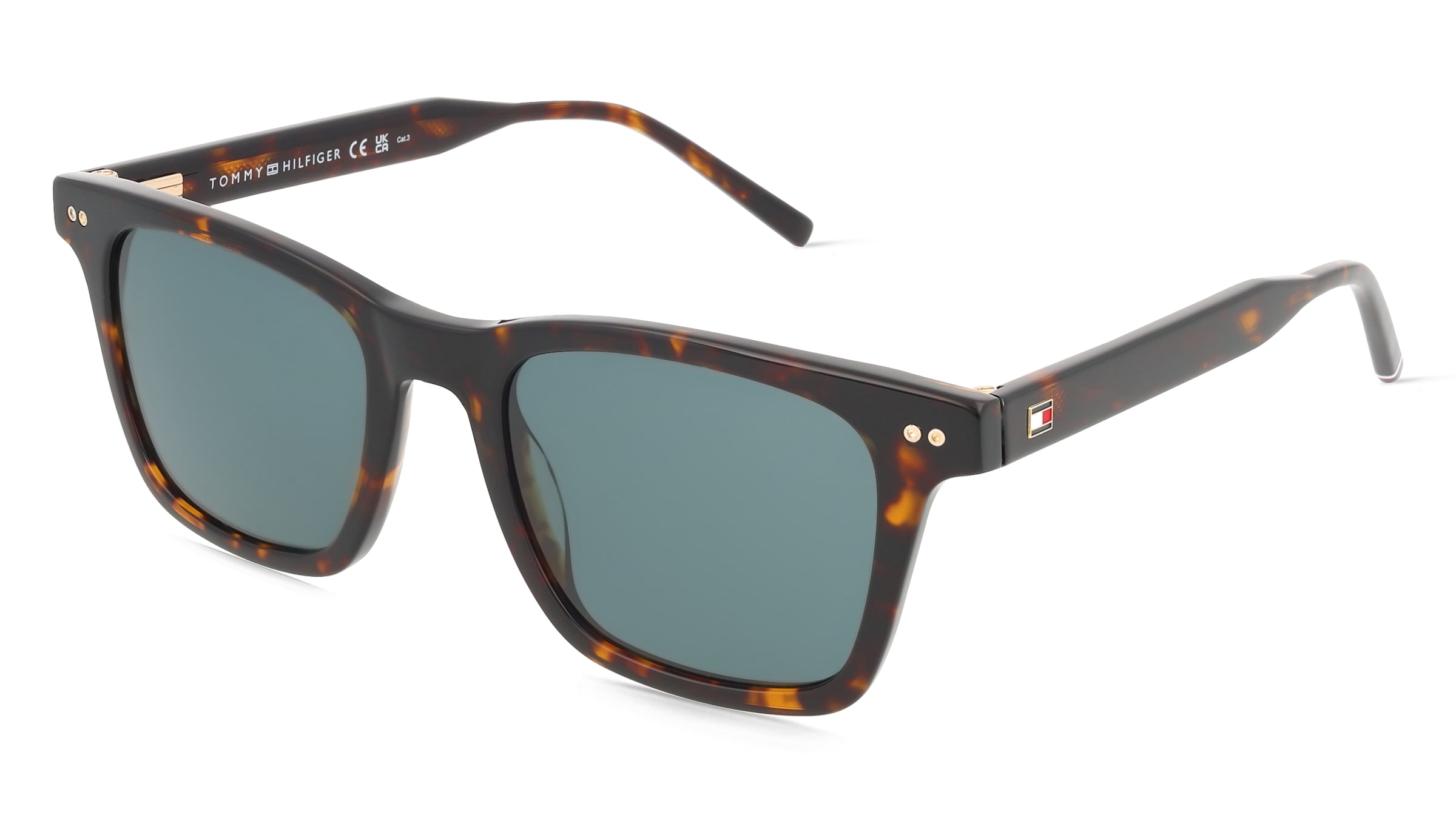 Tommy Hilfiger TH 2127/S Herren-Sonnenbrille Vollrand Eckig Acetat-Gestell, Havanna