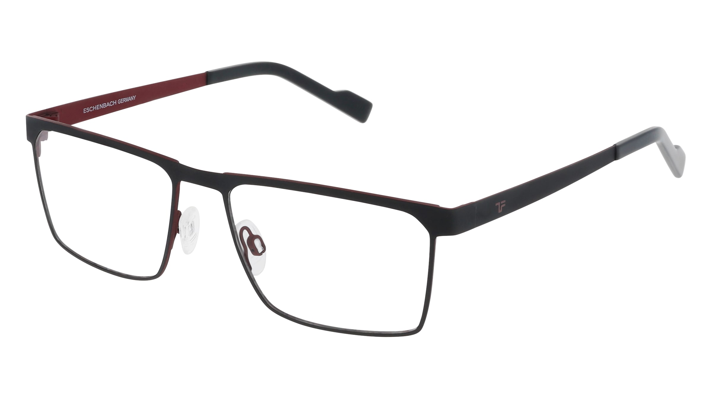 Eschenbach 822015 Herren-Brille inkl. Gläser Vollrand Quadratisch Titan-Gestell 53/16/140, Schwarz