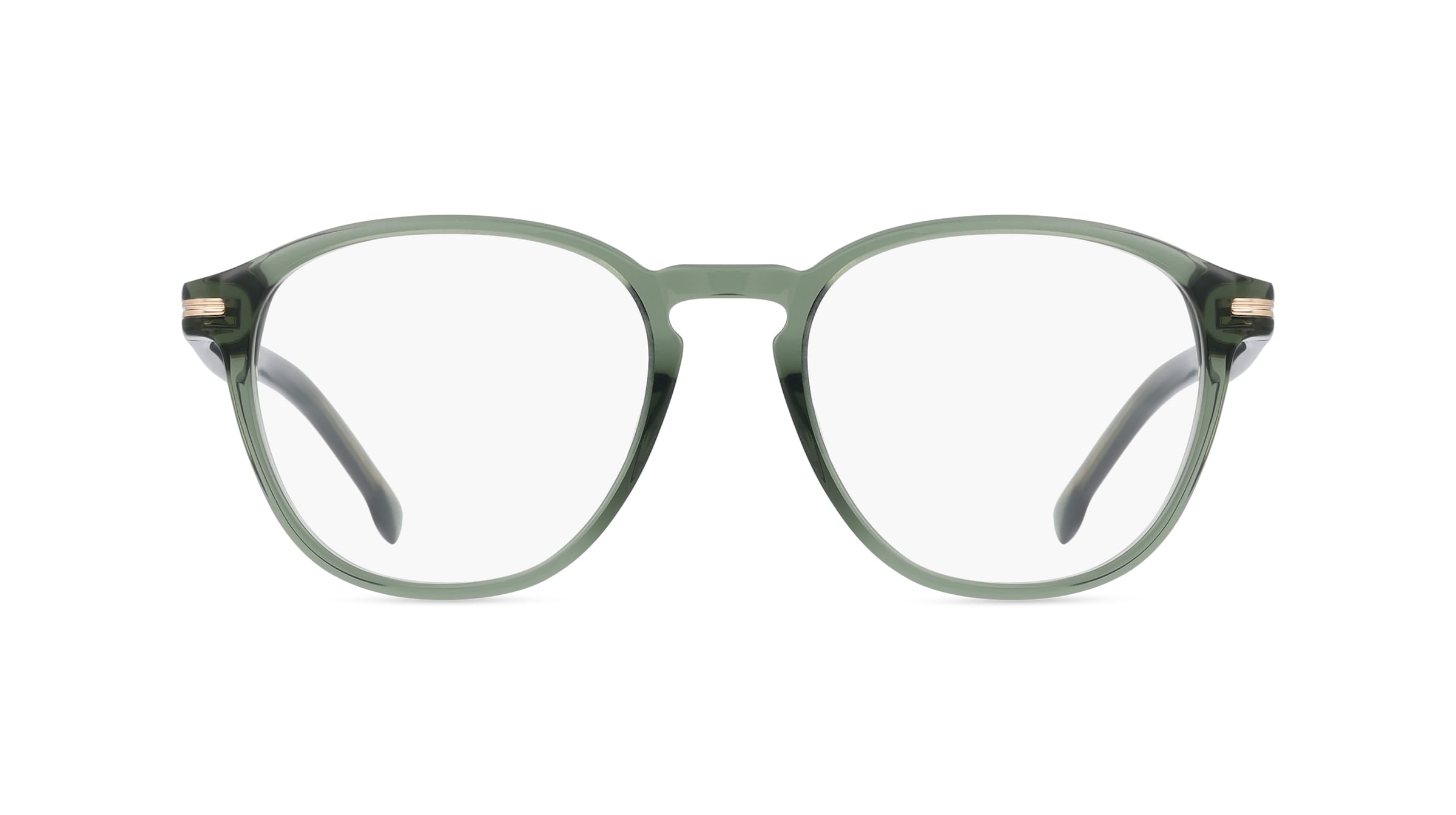 Boss 1509/G Herren-Brille inkl. Gläser Vollrand Rund Bio-Acetat-Gestell 51mm/19mm/145mm, grün