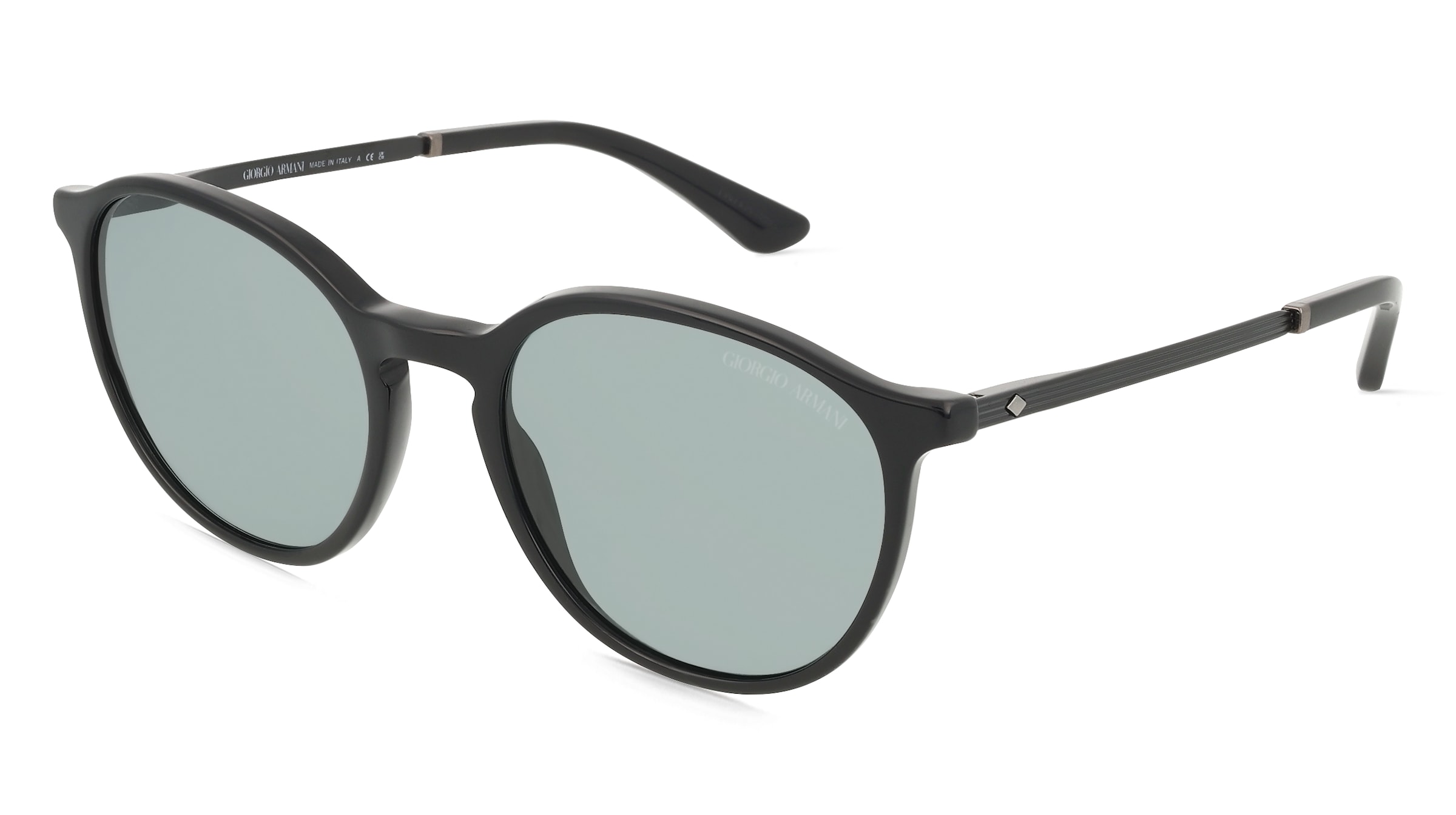 Giorgio Armani 0AR8196 Herren-Sonnenbrille Vollrand Panto Acetat-Gestell, Schwarz