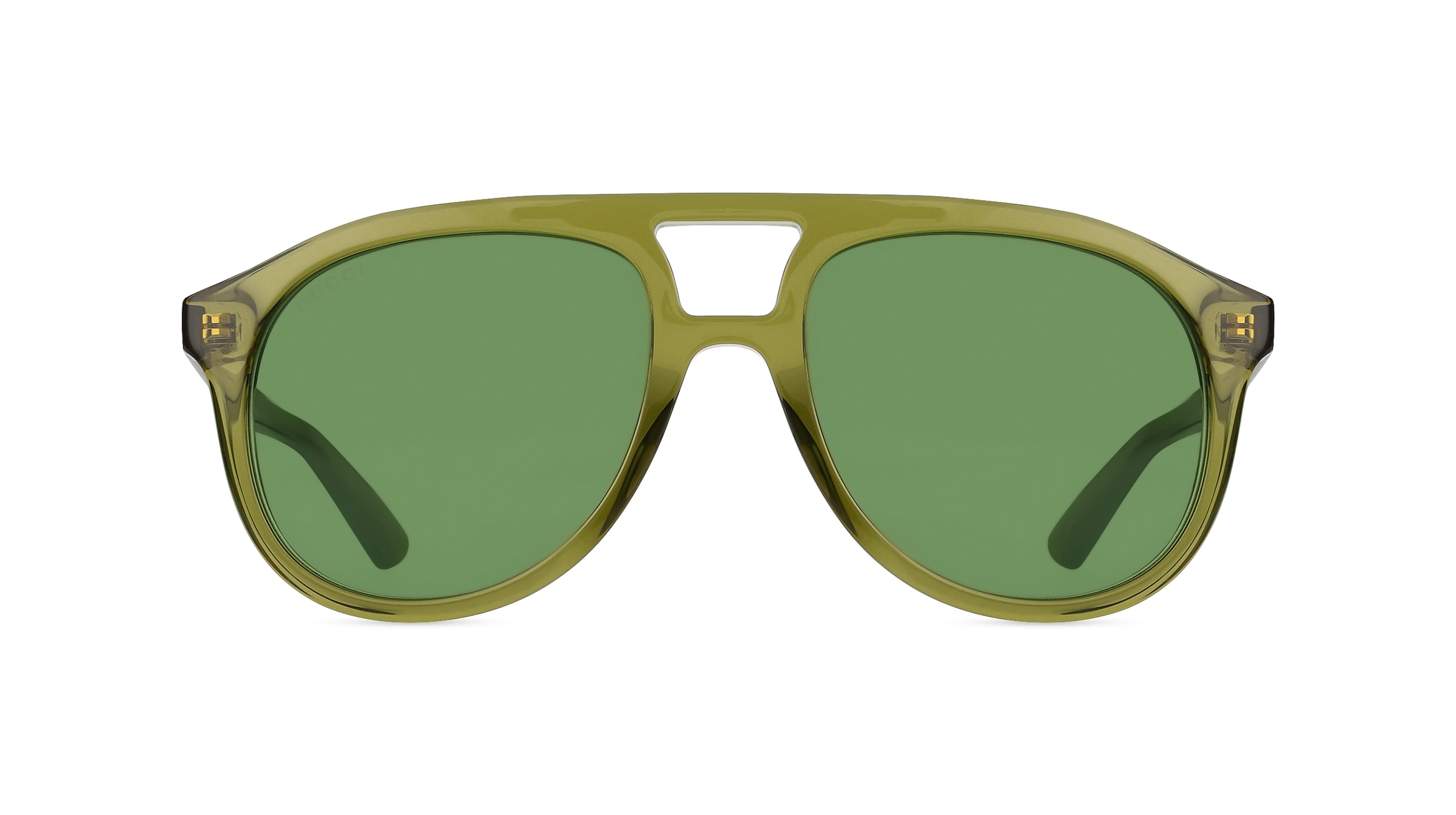 Gucci GG1320S Herren-Sonnenbrille Vollrand Pilot Recycelt-Gestell, grün