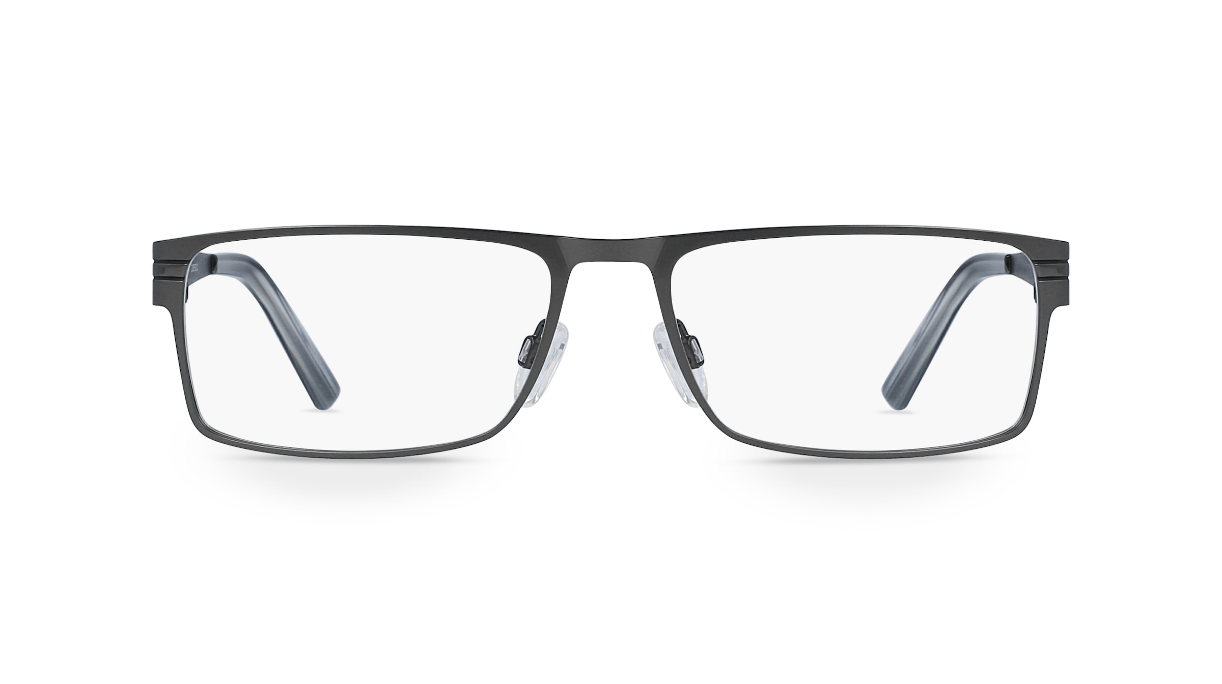 Fielmann 2130 FLEX CL Herren-Brille inkl. Gläser Vollrand Eckig Metall-Gestell 56mm/16mm/140mm, grau