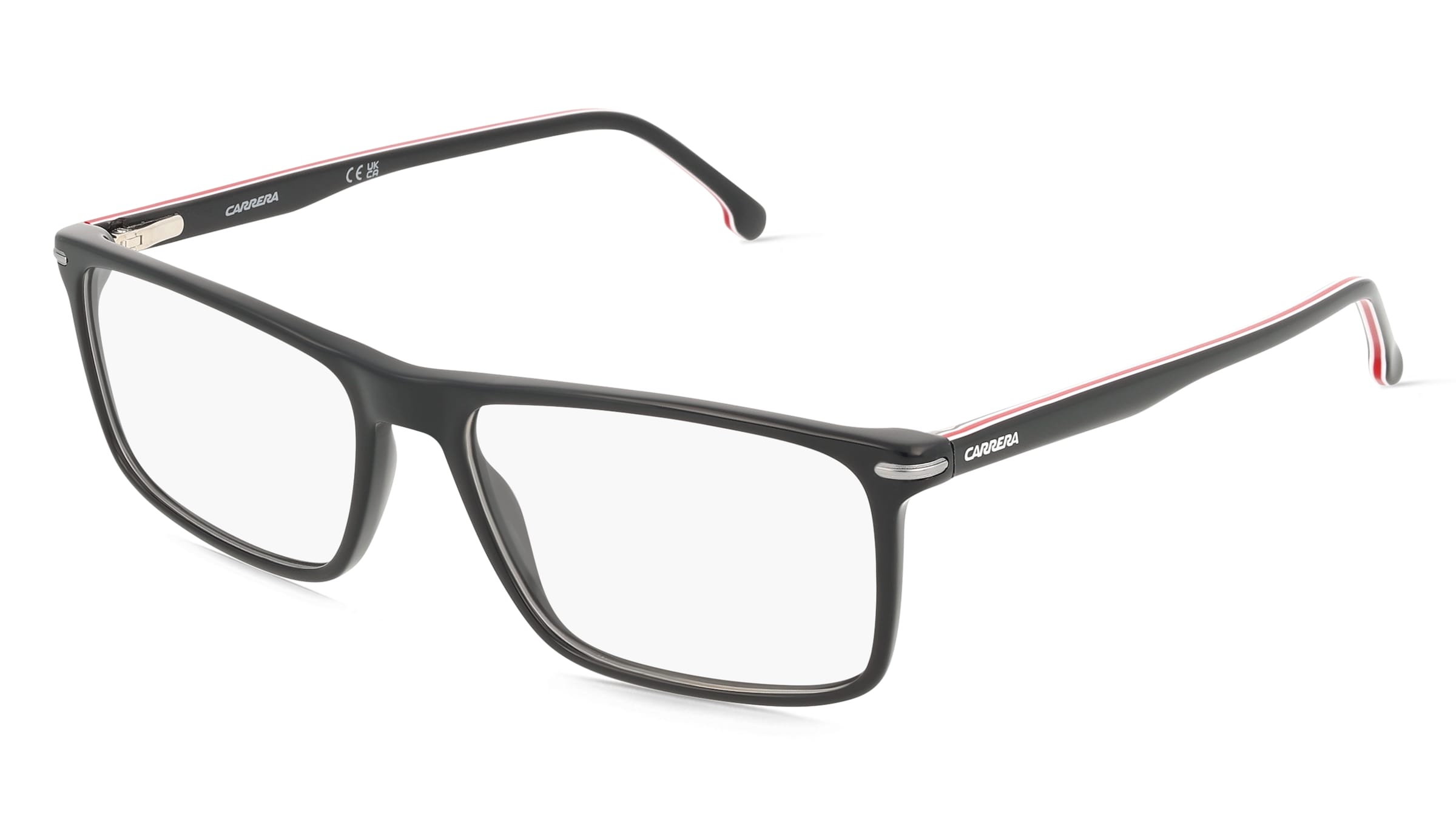 Carrera 347 Herren-Brille inkl. Gläser Vollrand Eckig Metall-Gestell 55/16/150, Schwarz