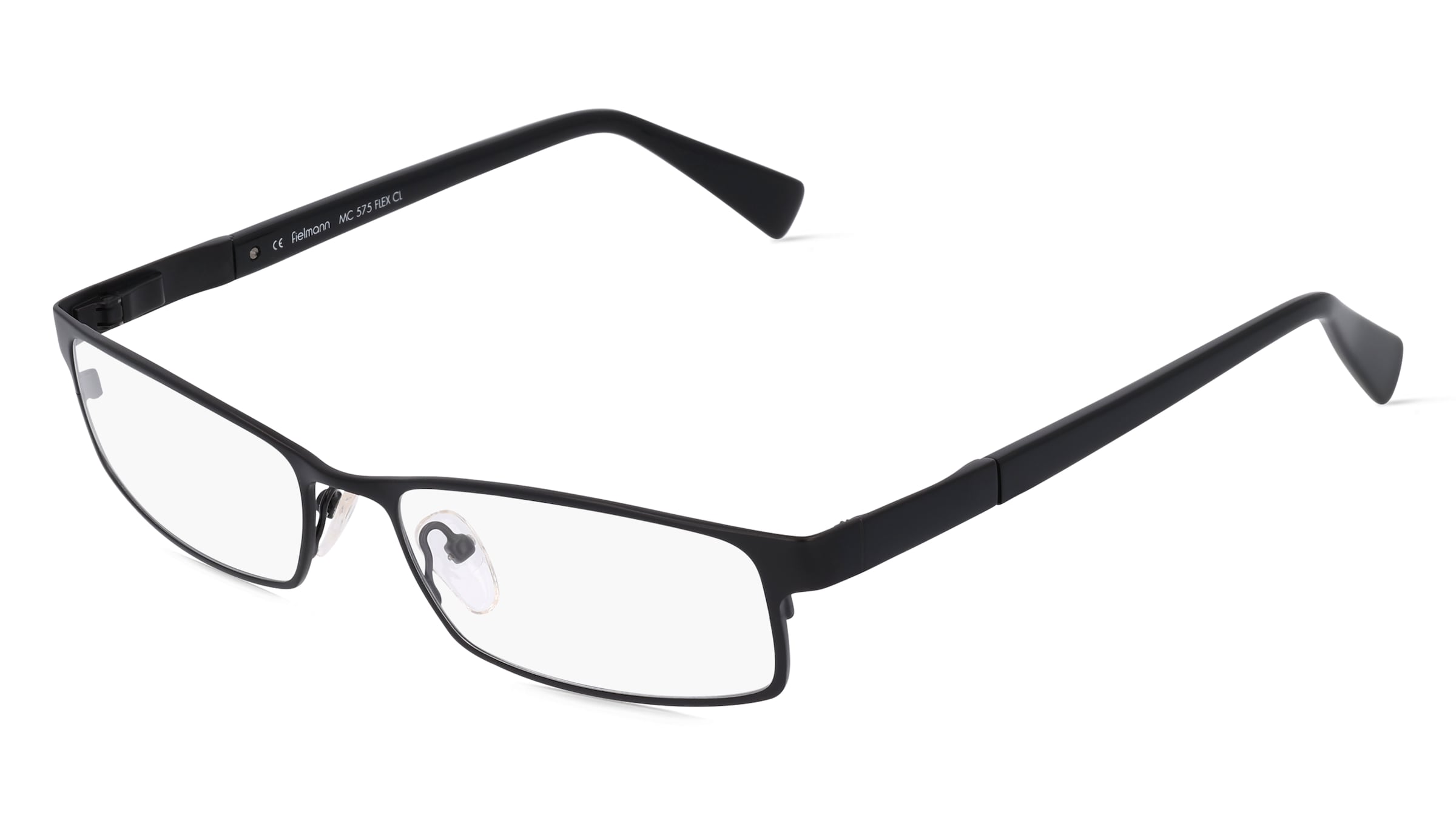 Fielmann MC 575 FLEX CL Herren-Brille inkl. Gläser Vollrand Eckig Metall-Gestell 54mm/16mm/135mm, schwarz