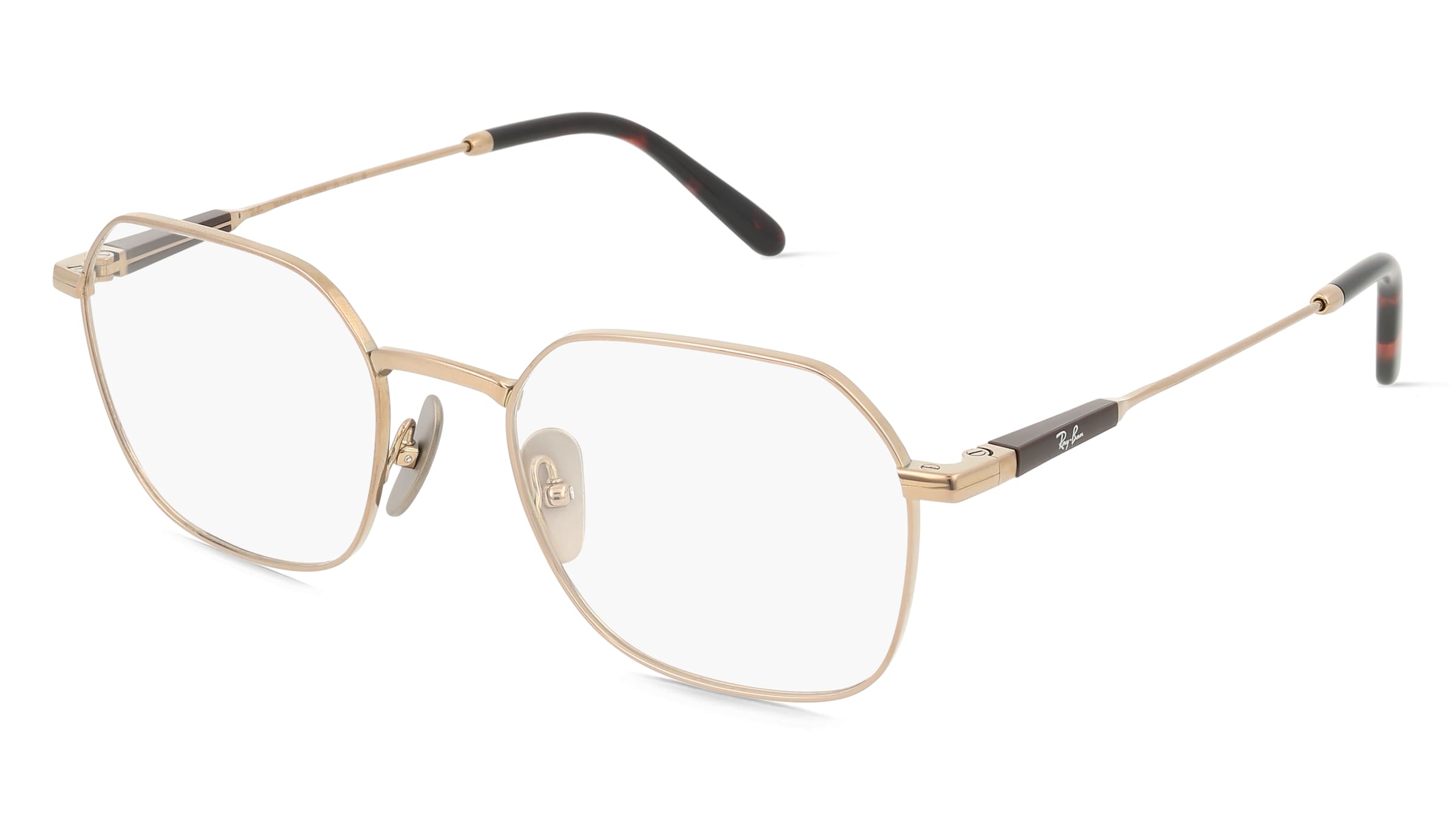 Ray-Ban RX8794 JIM TITANIUM Unisex-Brille inkl. Gläser Vollrand Quadratisch Titan-Gestell 53/20/145, Braun